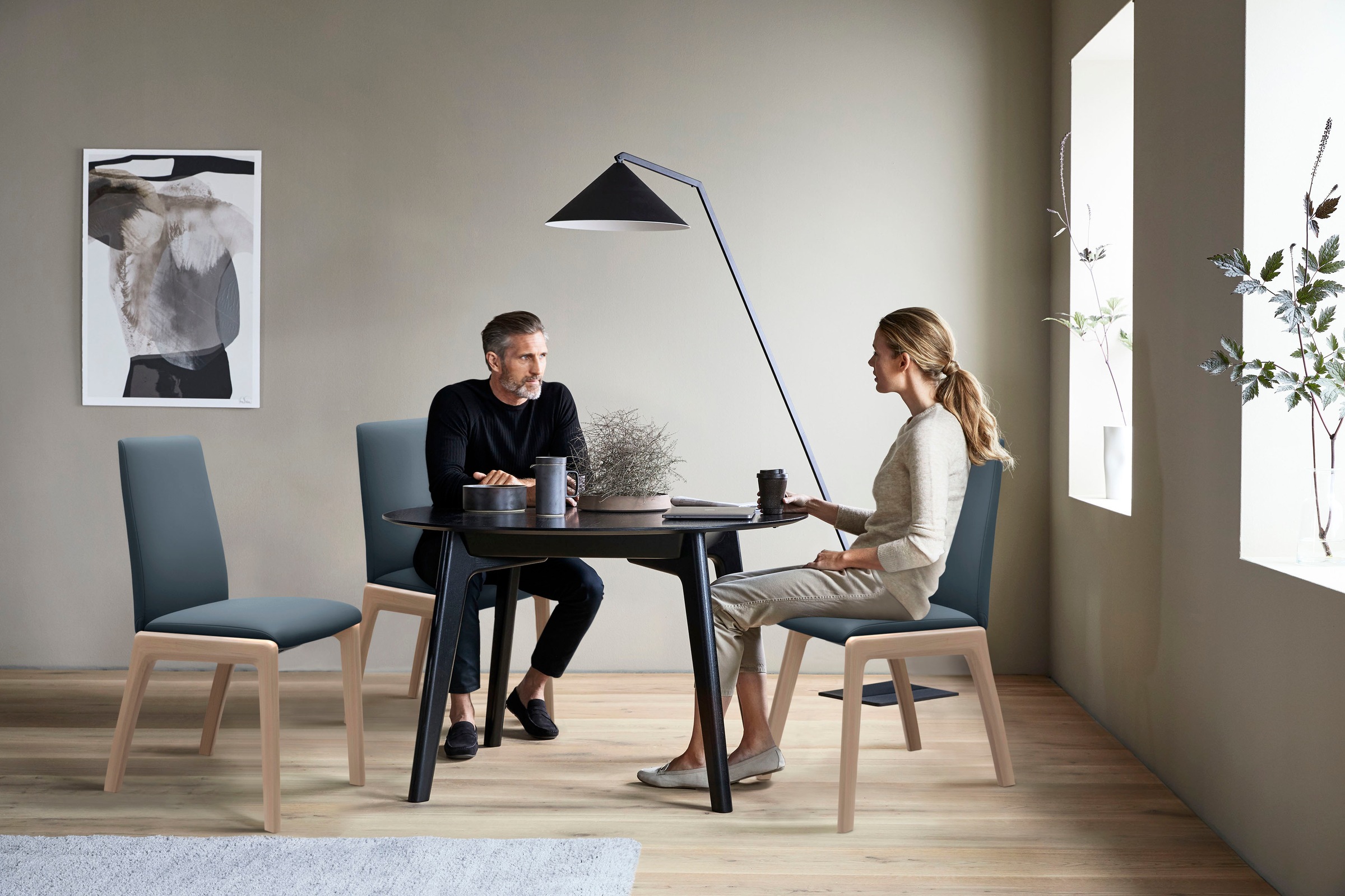 Stressless® Polsterstuhl »Laurel«, Leder PALOMA, Low Back, Größe L, mit abgerundeten Beinen in Eiche natur