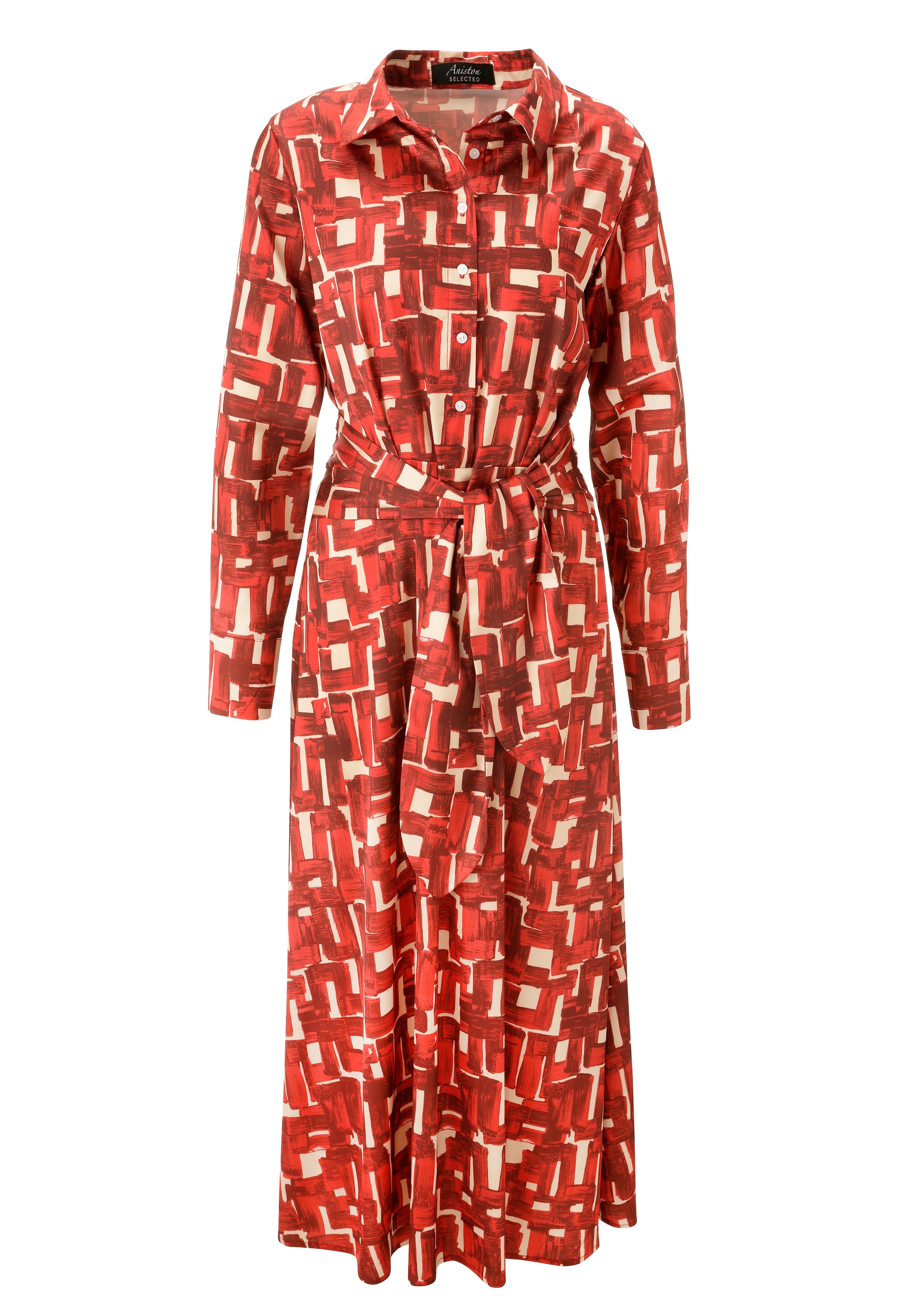 Aniston SELECTED Blusenkleid, abstrakten, farbharmonischen Druckmuster - NEUE KOLLEKTION