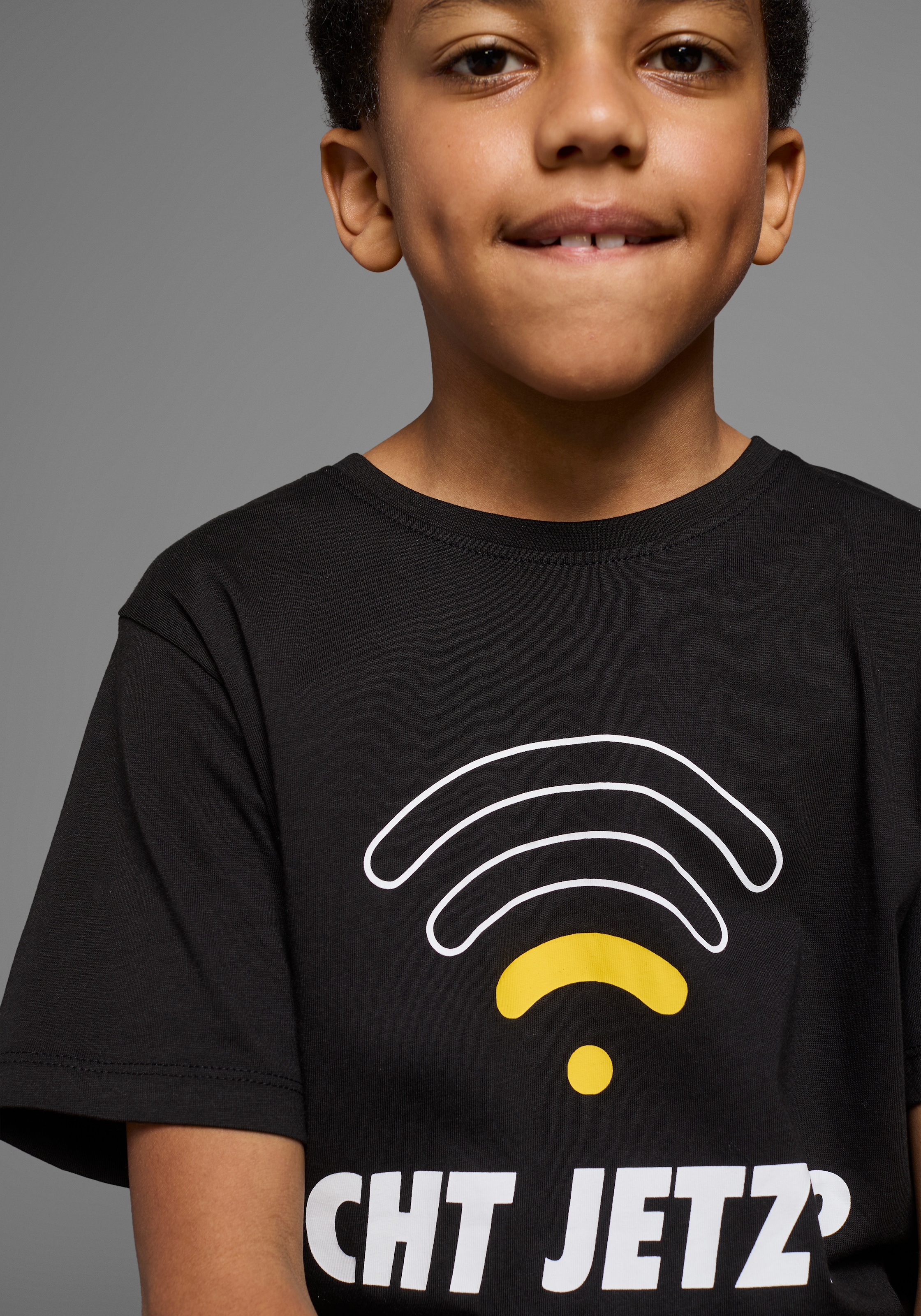 KIDSWORLD T-Shirt »ECHT JETZT?«, Kurzarm, Basic-Passform, bedruckt, Rundhalsausschnitt