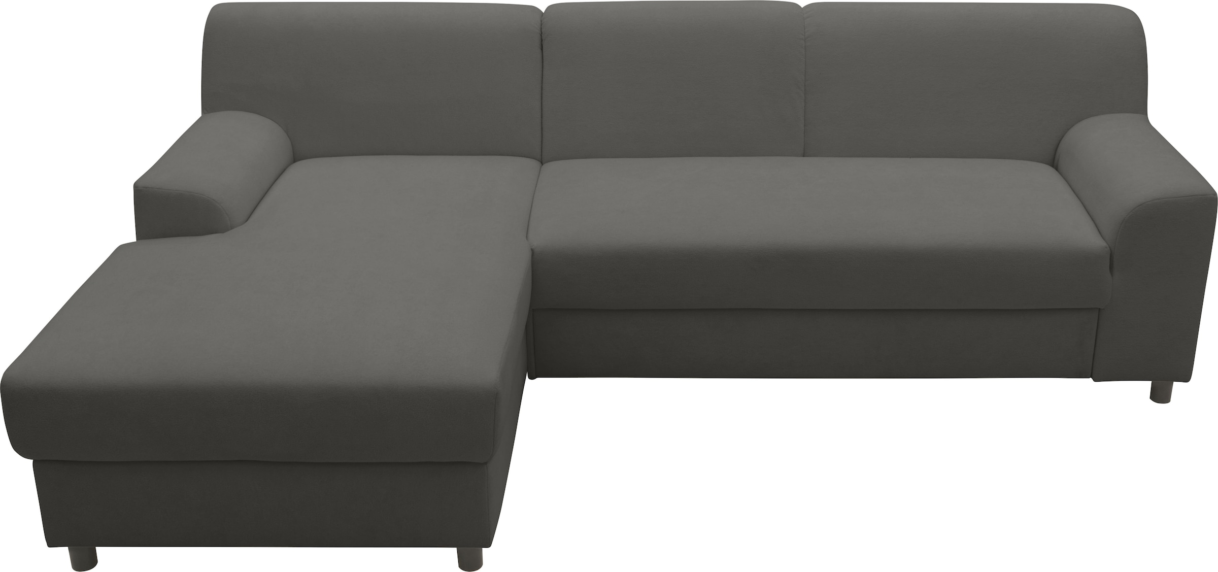 DOMO collection Ecksofa »Turah 2, Cord oder Luxus-Microfaser, mit Federkern, mit Bettfunktion« B/T/H: 241/146/79 cm, incl. Zierkissen, wahlweise mit Bettfunktion