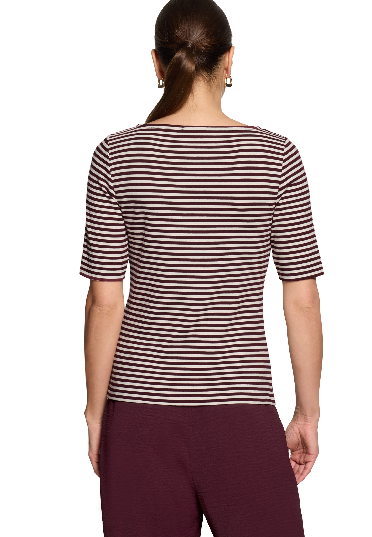 Zero 3/4-Arm-Shirt »Basic Shirt mit U-Boot-Ausschnitt«