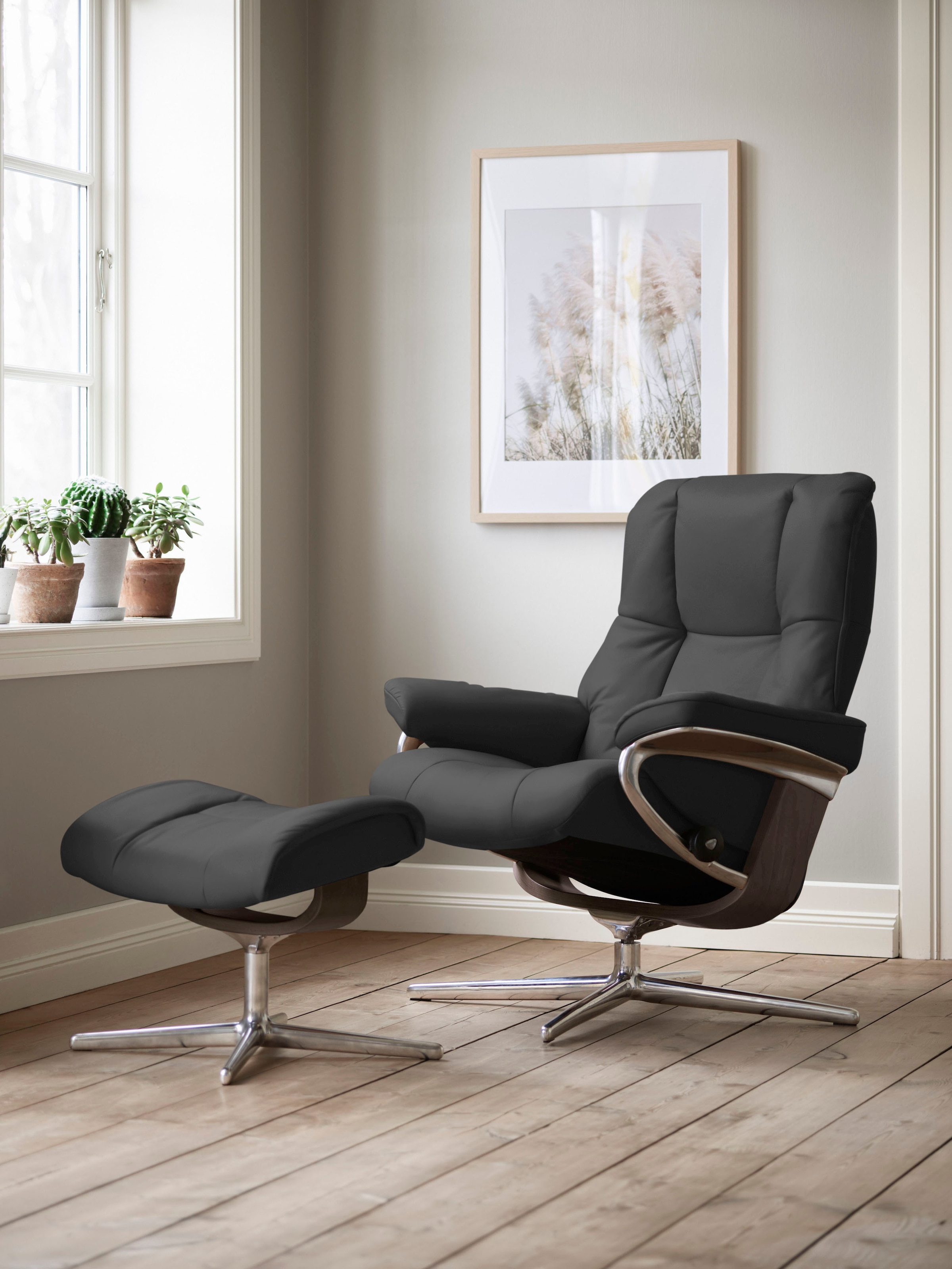 Stressless® Fußhocker »Mayfair« mit Cross Base, Größe S, M & L, Holzakzent Wenge