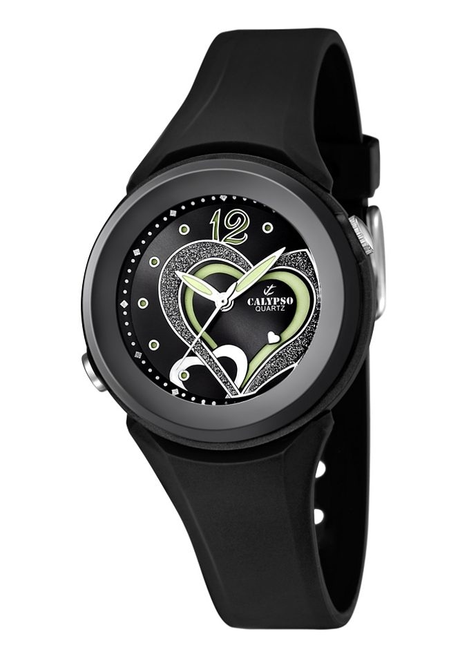 CALYPSO WATCHES Quarzuhr »K5576/6«, Armbanduhr, Damenuhr, mit Herzmotiv