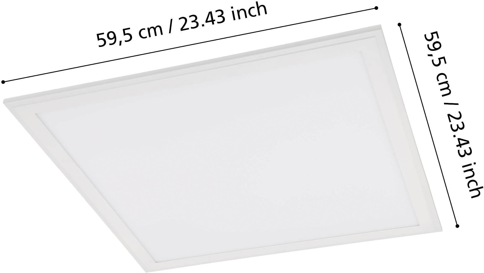 EGLO Deckenleuchte »Salobrena 1 Deckenlampe, Kunststoff und Aluminium, Aufbaulampe, Lampe« LED-Modul 1 Stk. Neutralweiß Deckenlampe, Wohnzimmerlampe, Küchenlampe, Bürolampe  Weiß, Flurlampe