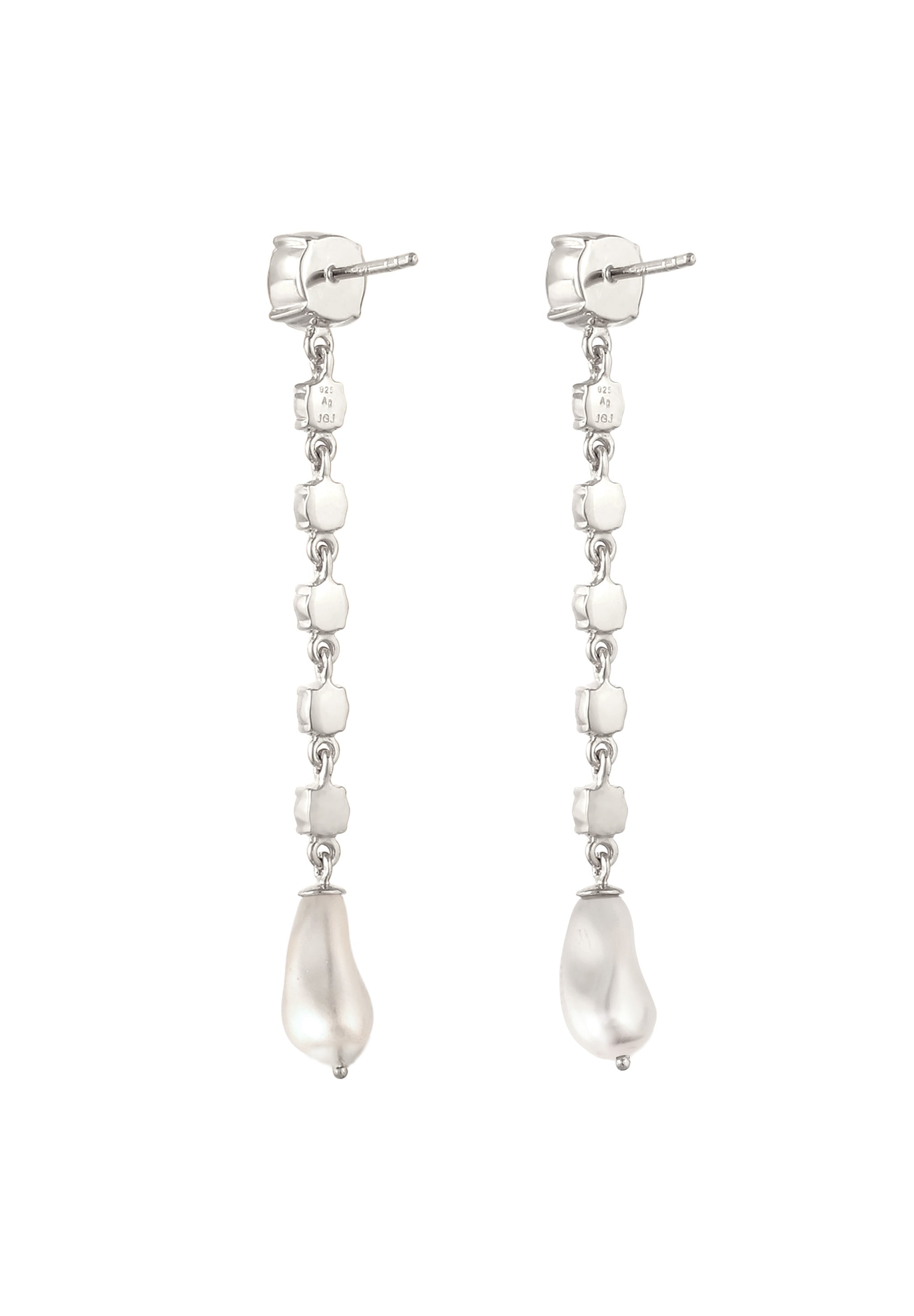 Elli Paar Ohrstecker »Ohrringe Ohrstecker mit Swarovski(R) Perlen Kristallen Weiß  925 Sterling Silber«