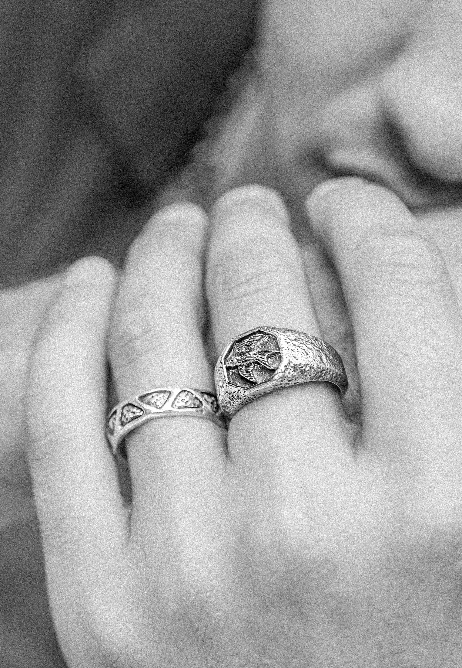 HAZE & GLORY Silberring »Ring Bandring Dreieck Symbol 925 Silber«