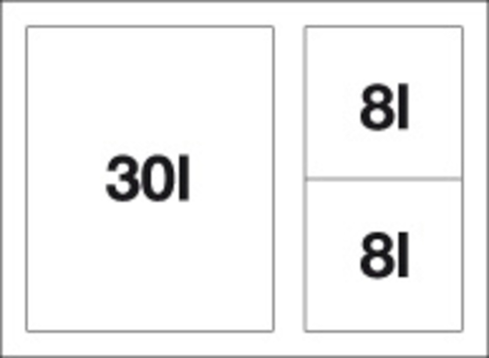 Blanco Mülltrennsystem »Select II XL 60/3« 3 Behälter Orga, Kunststoff, Stahlblech, 600 mm Untermass