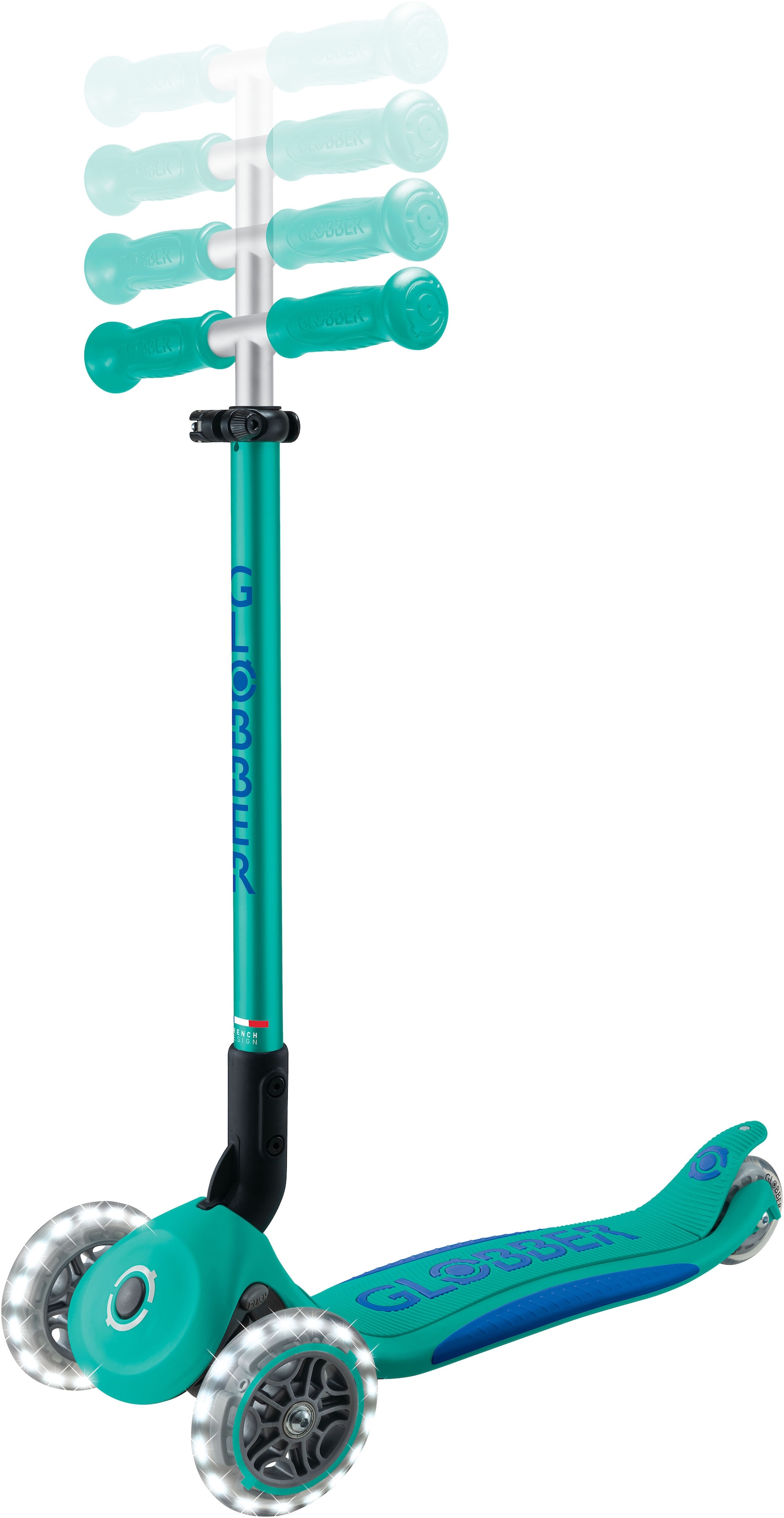 Globber Tretroller »GLOBBER ELITE LIGHTS, mit Leuchtrollen«