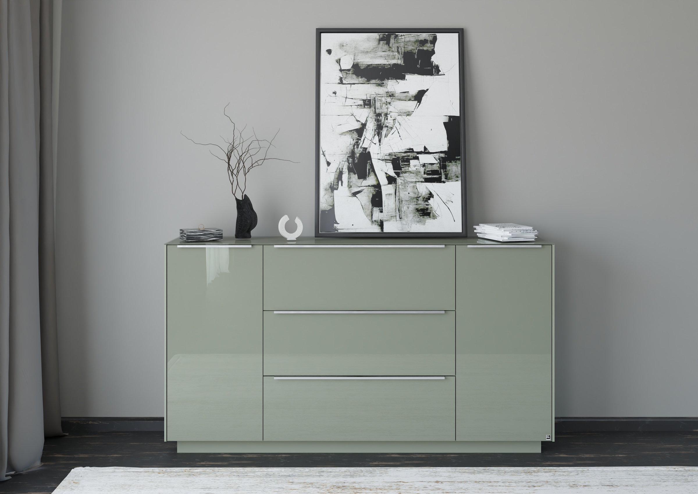 set one by Musterring Sideboard »Reno« 1 Stk. tlg. Mit Sockel in diversen Farben, 102 cm Höhe & Farbauswahl