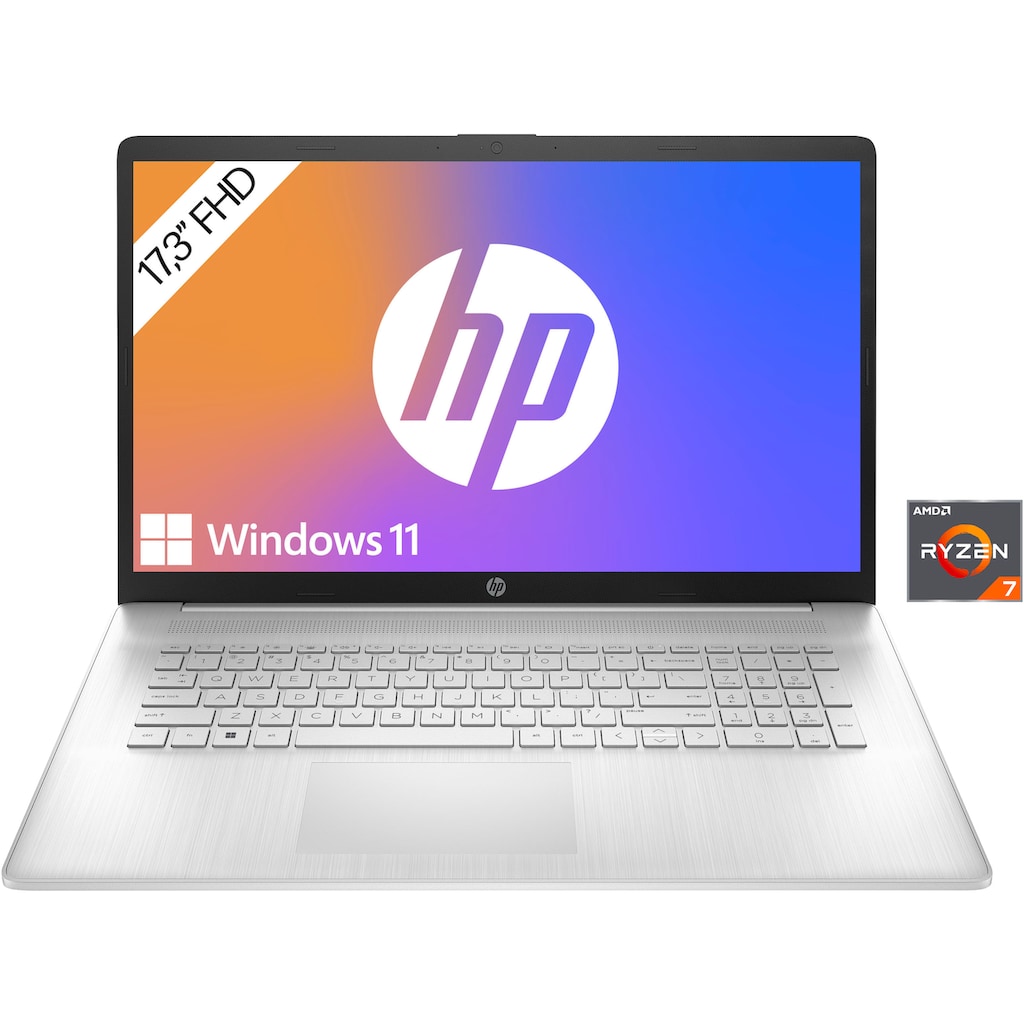 HP Notebook »17-cp0271ng«, 43,9 cm, / 17,3 Zoll, AMD, Ryzen 7, Radeon Graphics, 512 GB SSD