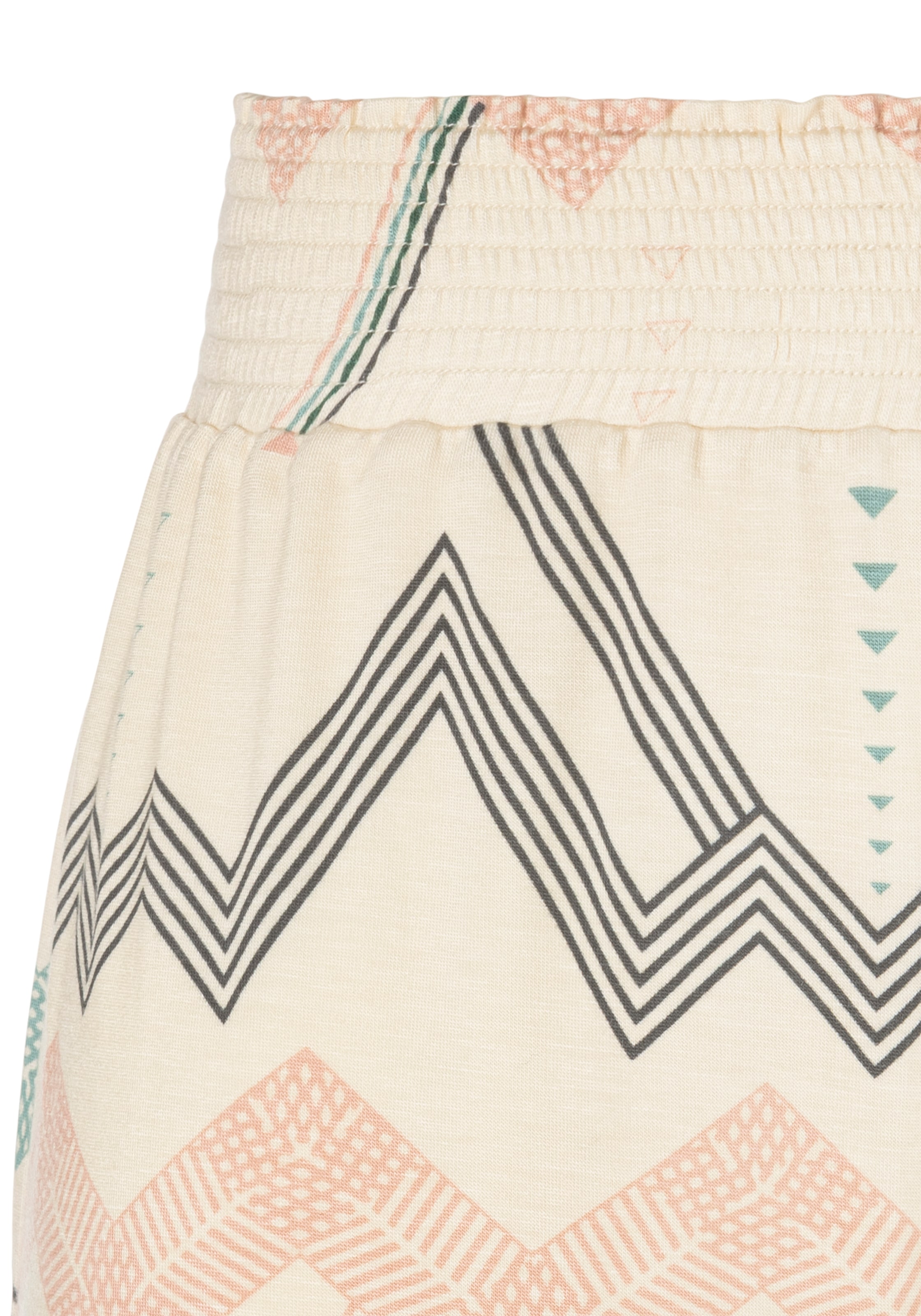 LASCANA Pyjamashorts, mit grafischem Zick-Zack Muster