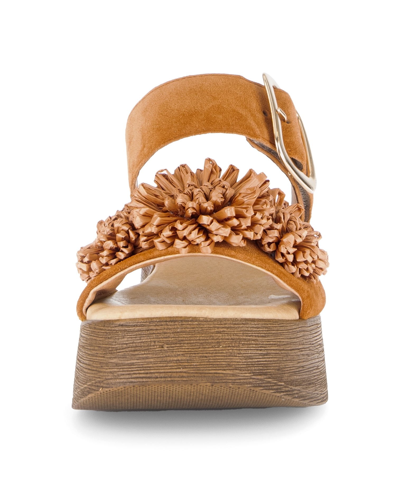 Gabor Sandalette  , Sommmerschuh mit Plateau und Absatz in Holzoptik