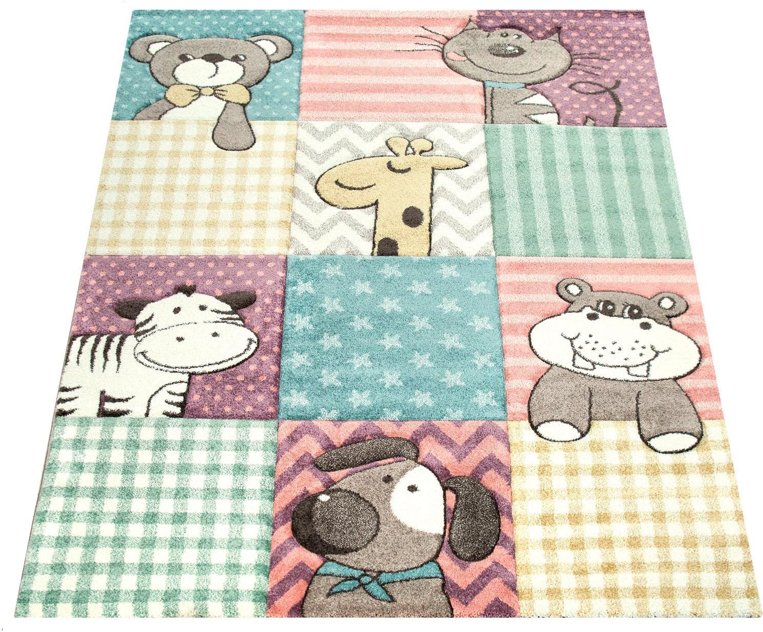 Paco Home Kinderteppich »Cosmo 906«, rechteckig, 18 mm Höhe, mit Konturenschnitt