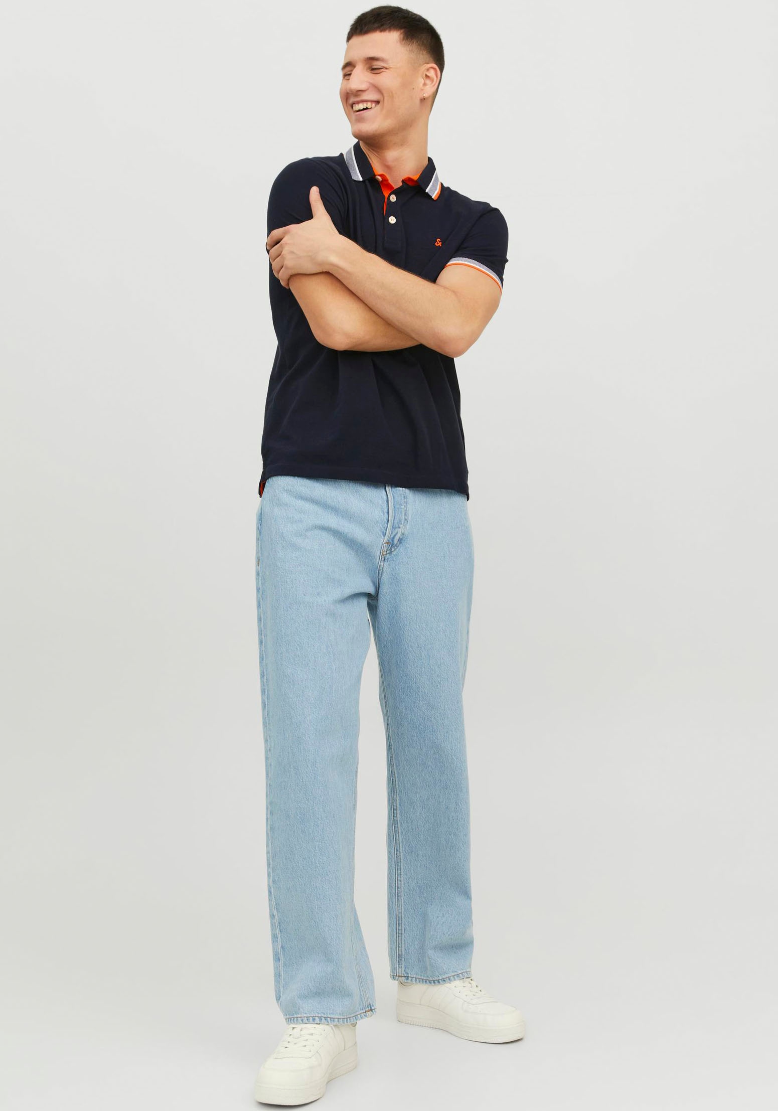 Jack & Jones Poloshirt »JJEPAULOS POLO SS NOOS«, mit Logo Stickerei