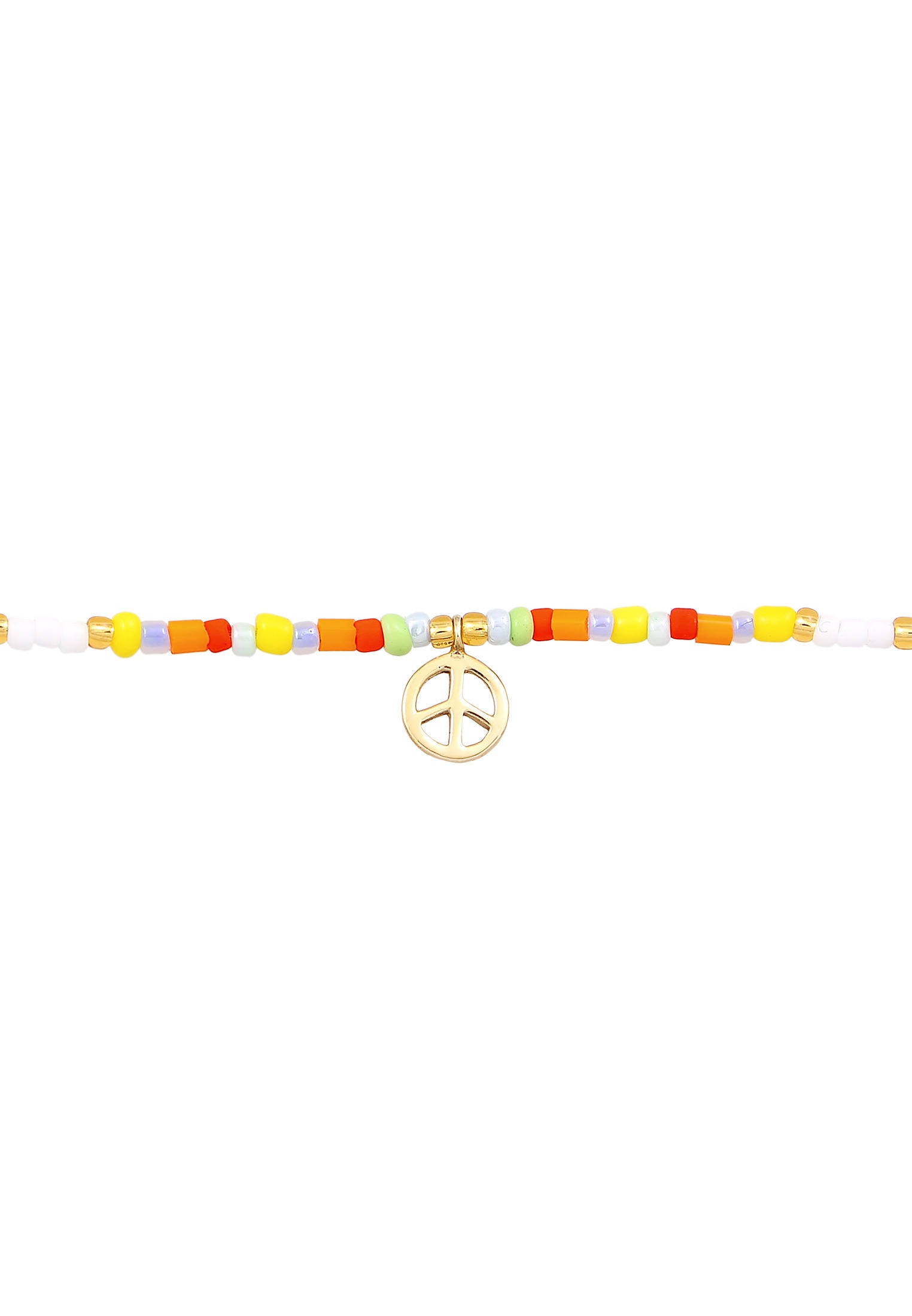 Elli Silberkette »Halskette Choker Piece Glas Beads Boho Style 925 Silber«