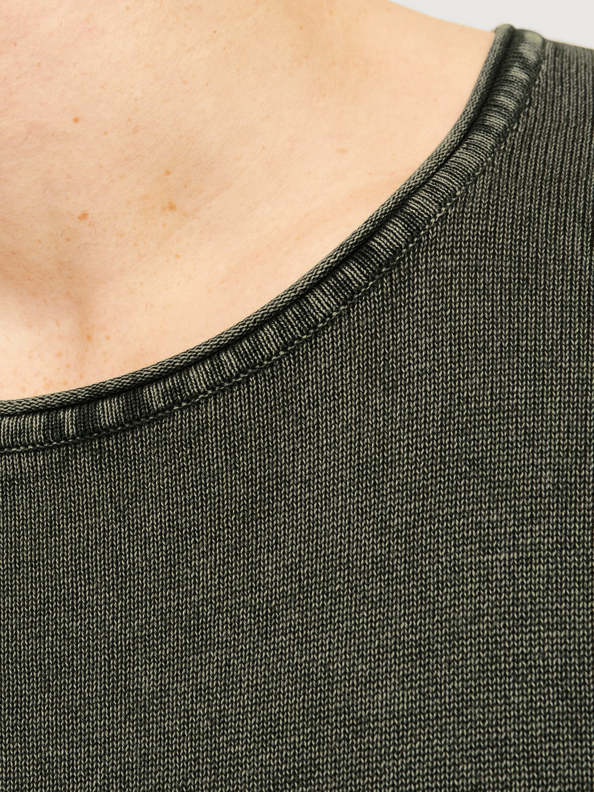 Jack & Jones Rundhalspullover »JJELEO KNIT CREW NECK NOOS« Baumwolle, regular fit