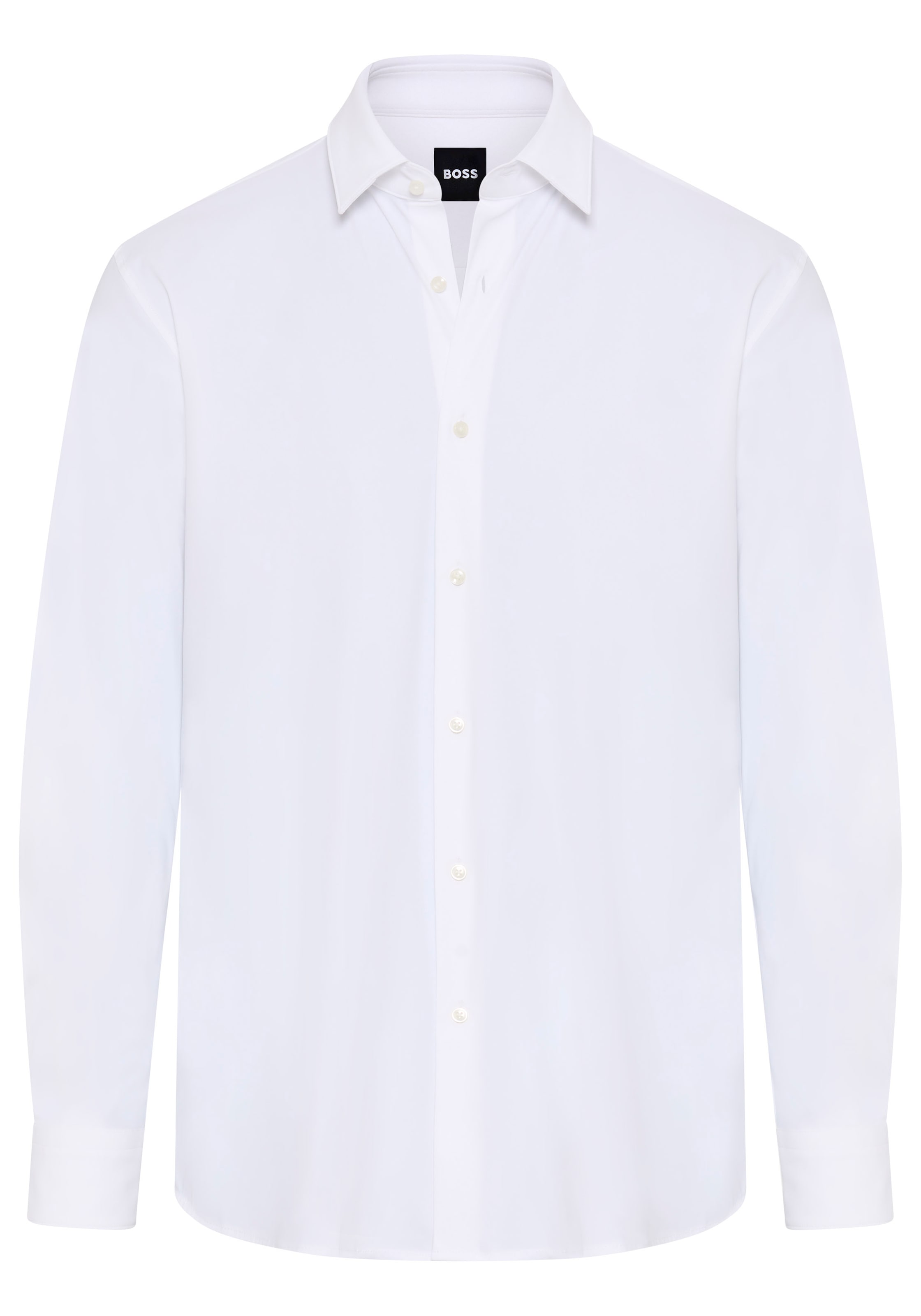 BOSS Langarmhemd »HANK« Kentkragen, Performance-Stretch-Jersey