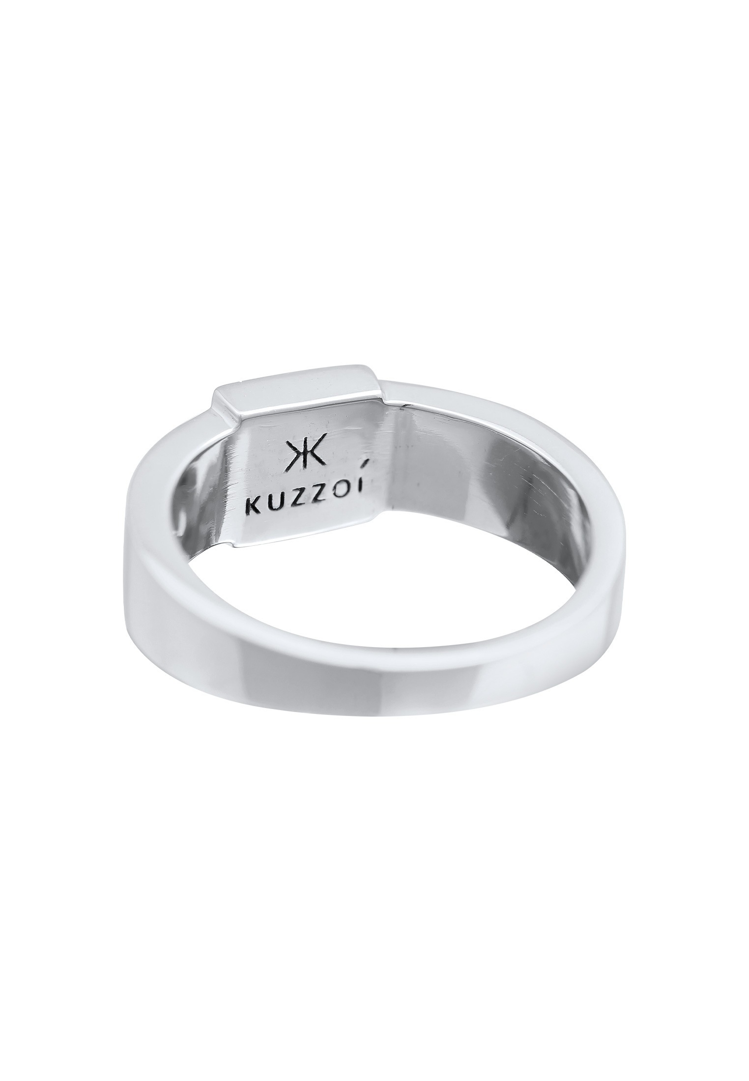 Kuzzoi Siegelring »Ring Herren Bandring Onyx Pyramide 925 Silber«
