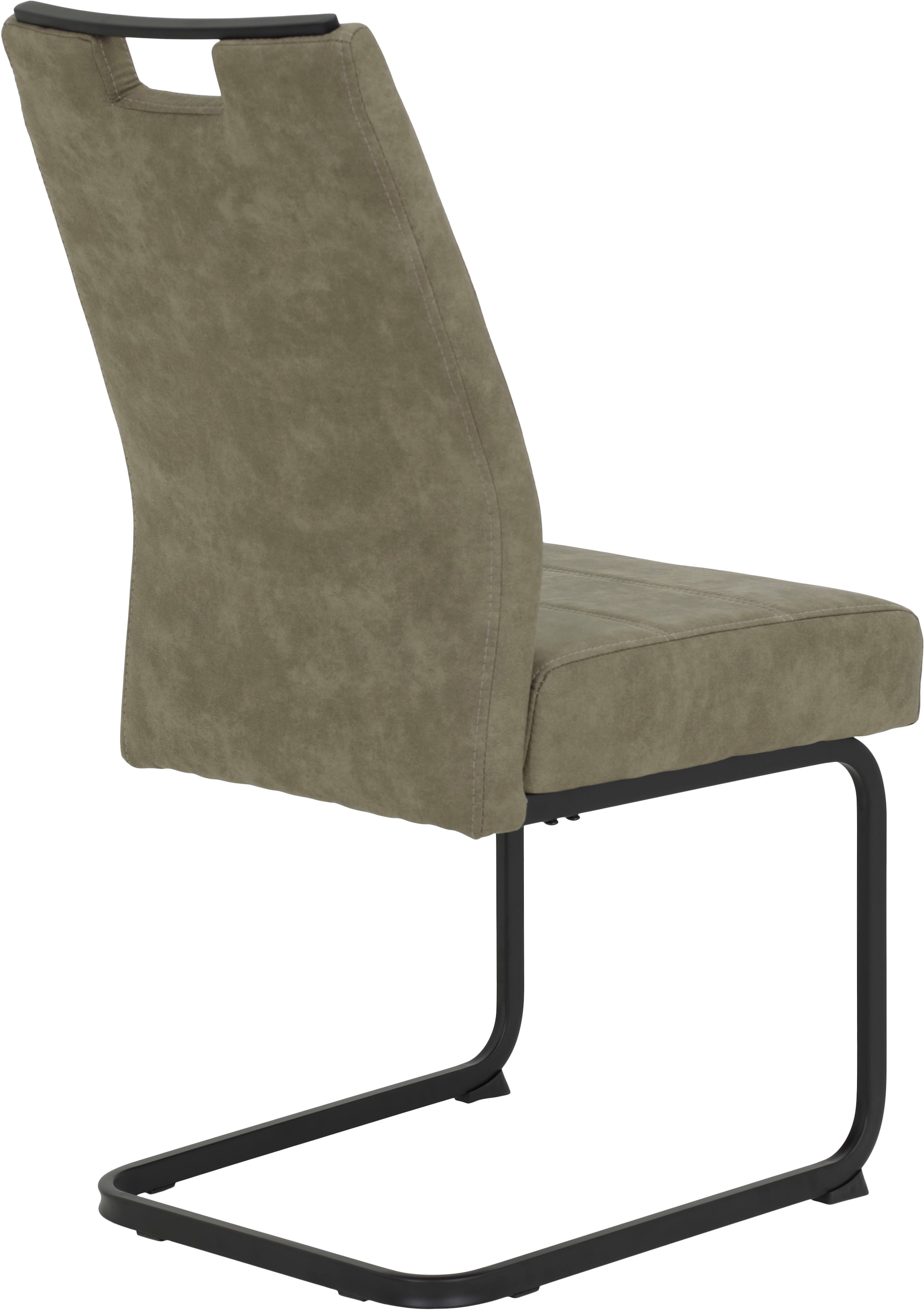 HELA Freischwinger »KERSTIN« (Set) 2 Stk. Microfaser VINTAGE | Polyester Freischwinger, XL Sitzbreite, Griff, Vintage Optik, 140kg belastbar