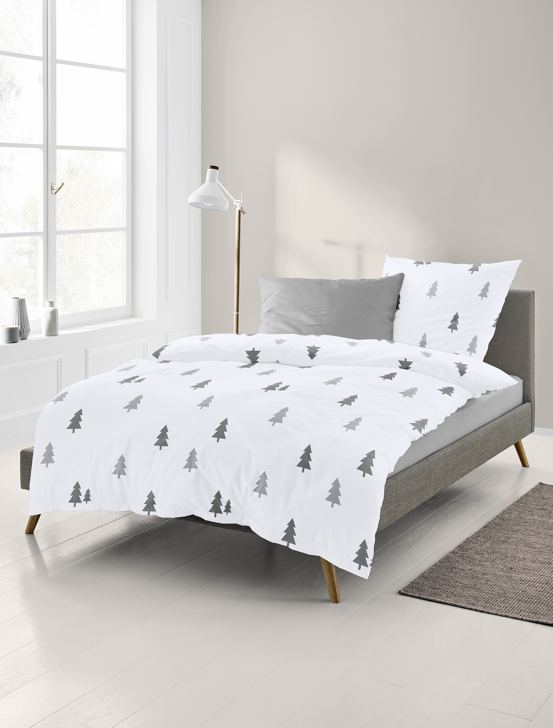 BIERBAUM Bettwäsche »4175« 2 Stk. tlg. Mako-Satin, 100 % Baumwolle, pflegeleicht