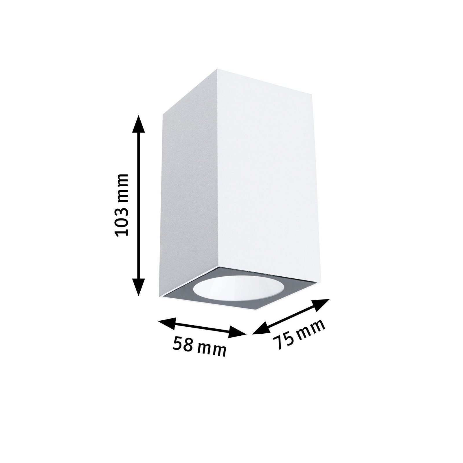 Paulmann LED Außen-Wandleuchte »Flame IP44 eckig 58x103mm 2200K 4W 265lm 230V 75° Metall«, 1 flammig, insektenfreundlich