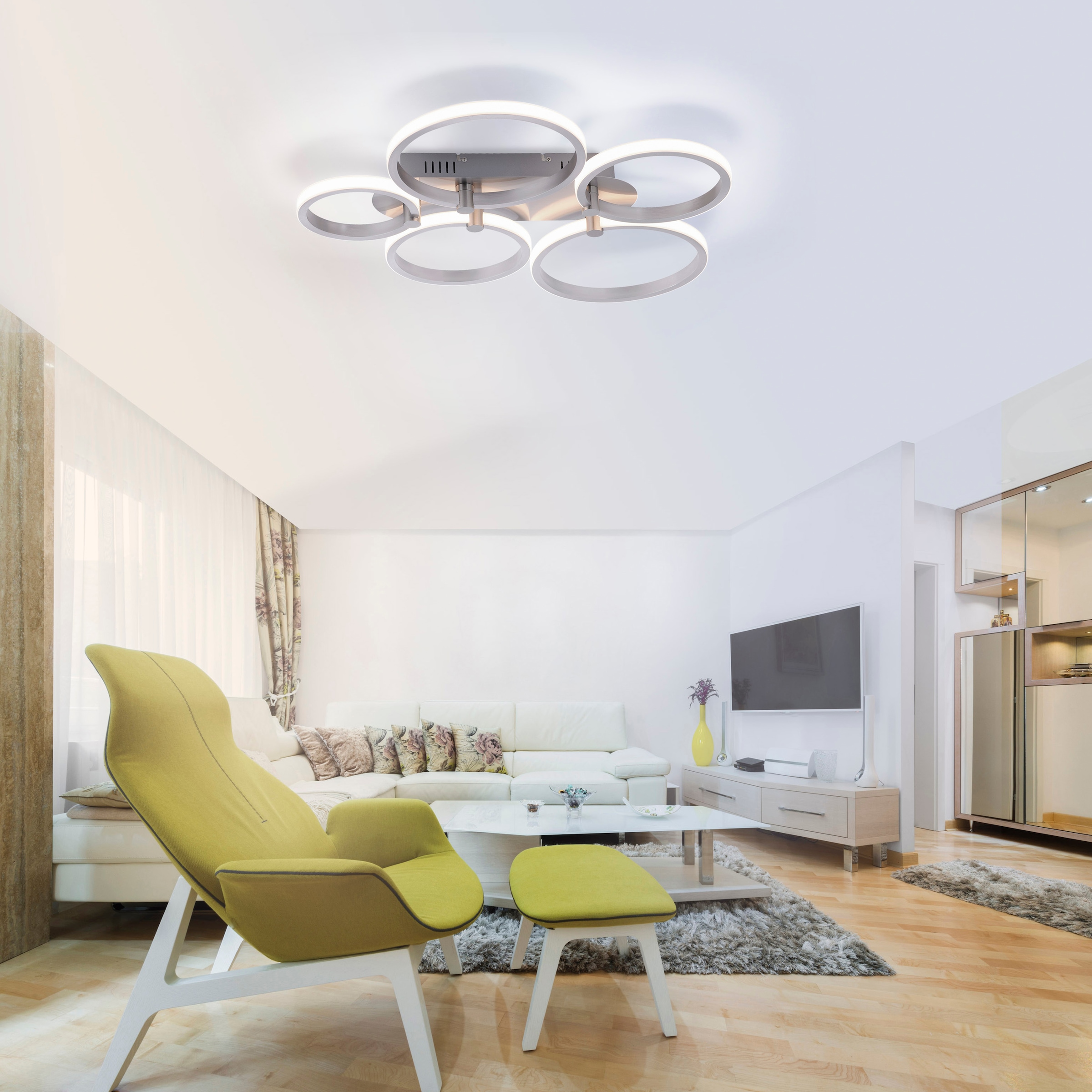 JUST LIGHT Deckenleuchte »JOHANNA« LED-Board 1 Stk. Warmweiß LED