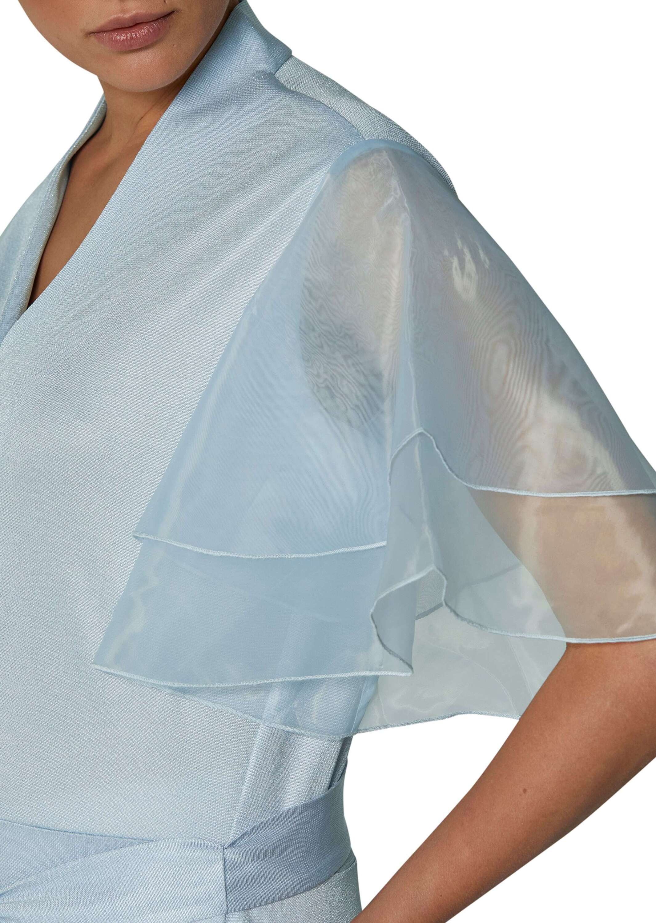 MADELEINE Langarmbluse »Bluse Bluse im Metallic-Look mit transparenten Ärmeln«