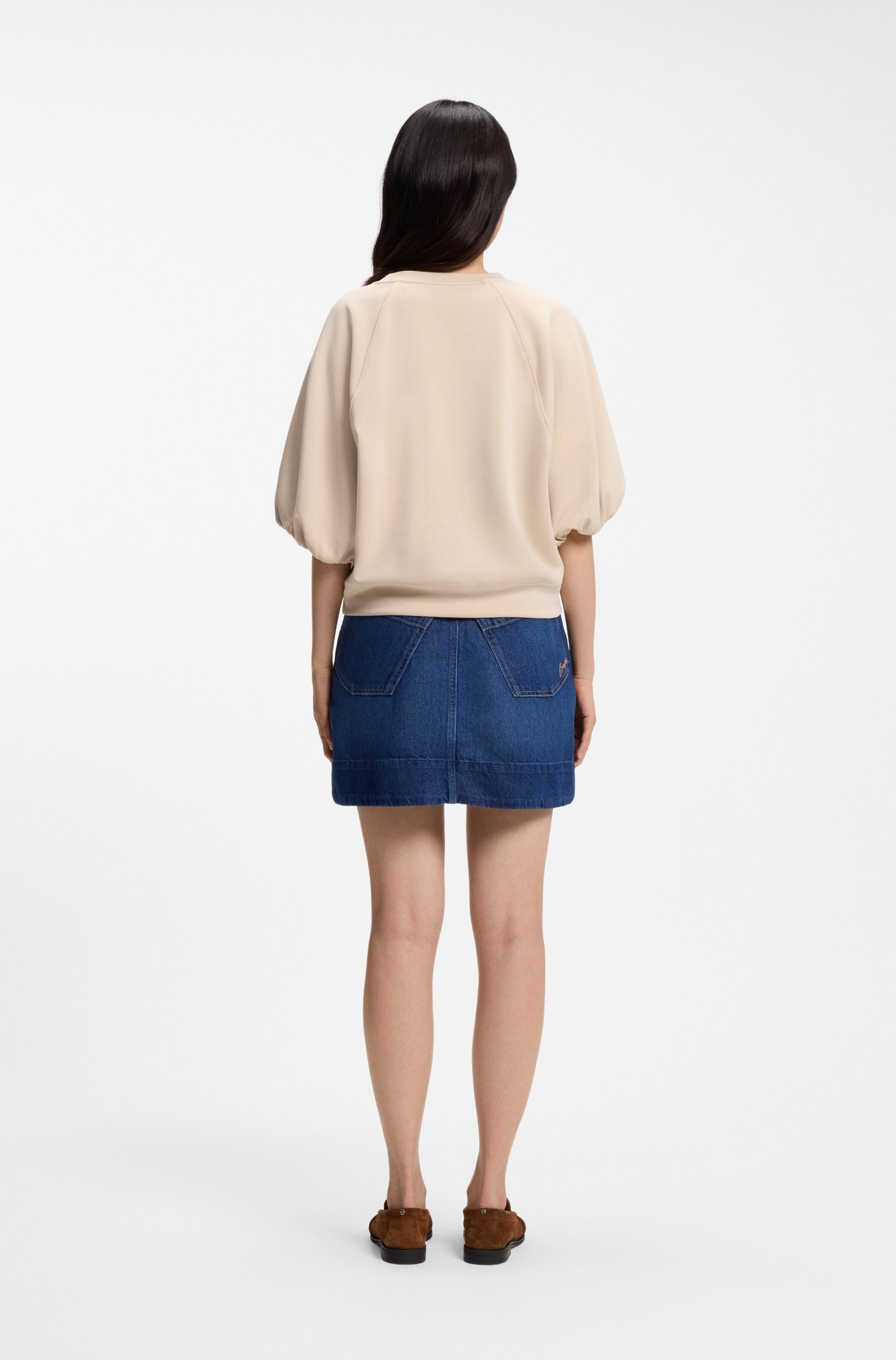 BOSS ORANGE Sweatshirt »Etami Premium Damenmode«, mit Ballonärmeln, oversize
