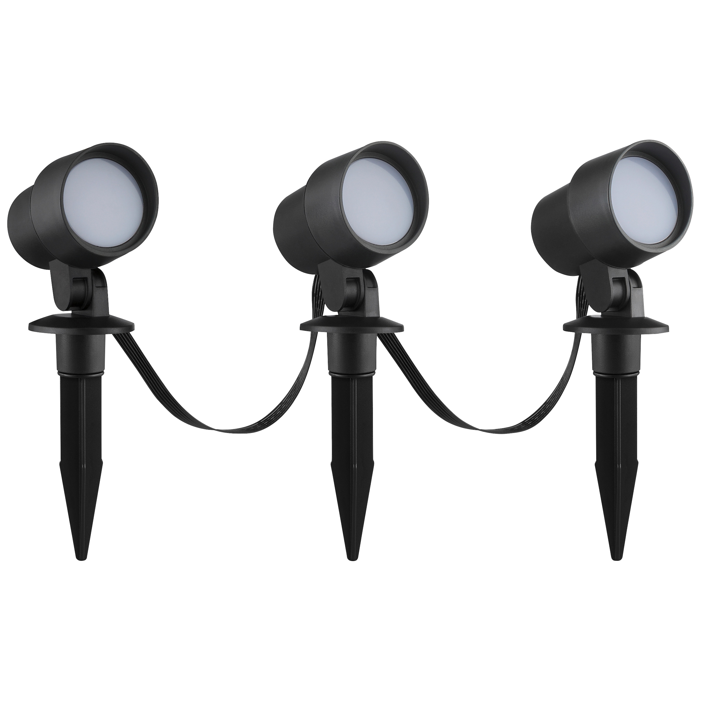 Brilliant LED Gartenleuchte »Kamara« LED-Modul 3 Stk. RGB | warmweiß - kaltweiß LED Gartenspieß Set, dimmbar, RGB, CCT, IP44, schwarz, App steuerbar
