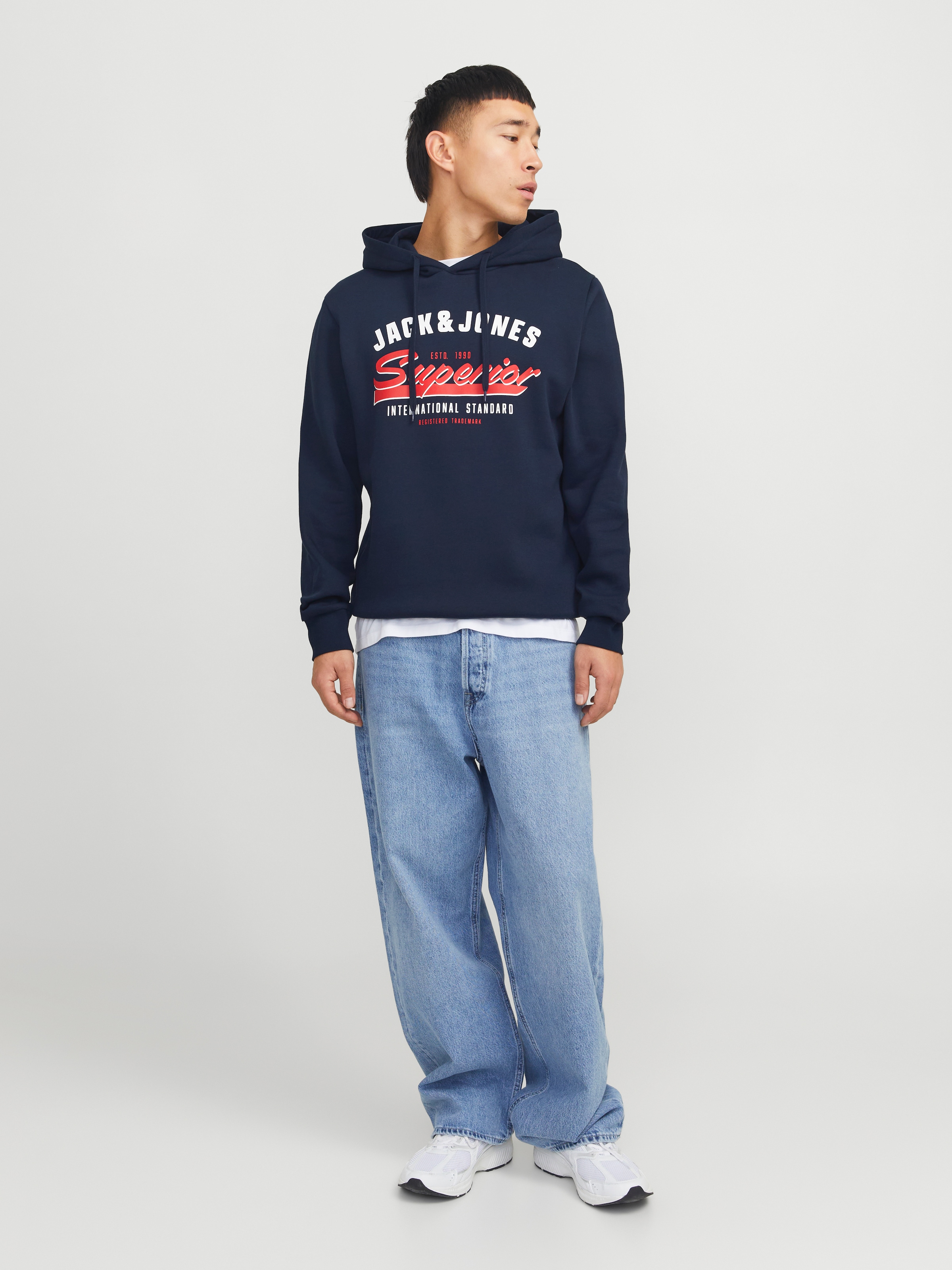 Jack & Jones Kapuzensweatshirt »JJELOGO SWEAT HOOD 2 COL 24/25 NOOS«, mit Logo Print