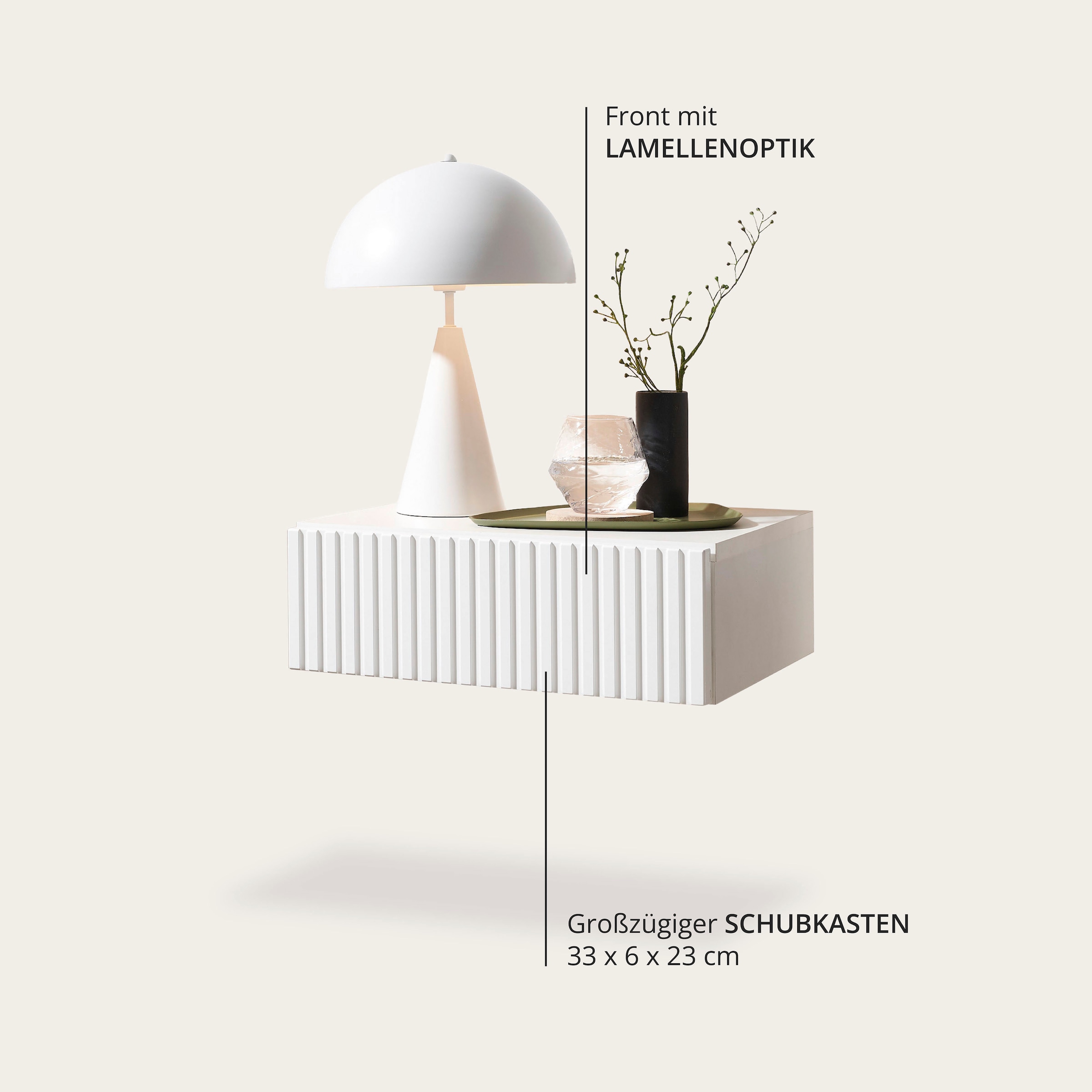 Schlafkontor Nachtkommode »Taboni Nachttisch, Nachtkonsole mit Push-to-open«