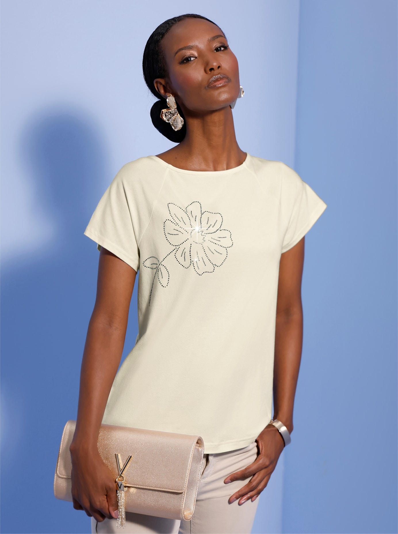 creation L Kurzarmshirt »Modal-Baumwoll-Shirt« 1 tlg.