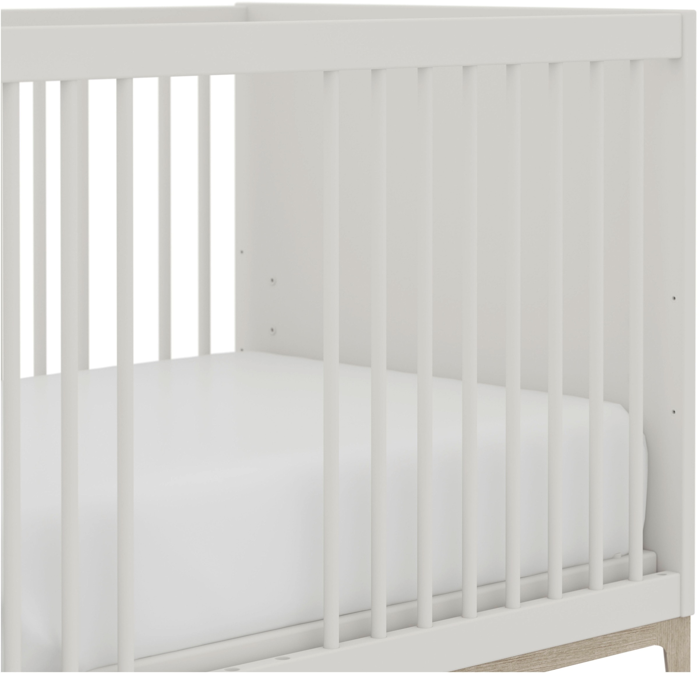 PAIDI Babybett »CUTIE LEA in Weiß, verschiedene Größen, Kinderbett« Off-White, Massivholz-Sprossen, 4-fach höhenverstellbares Gitterbett