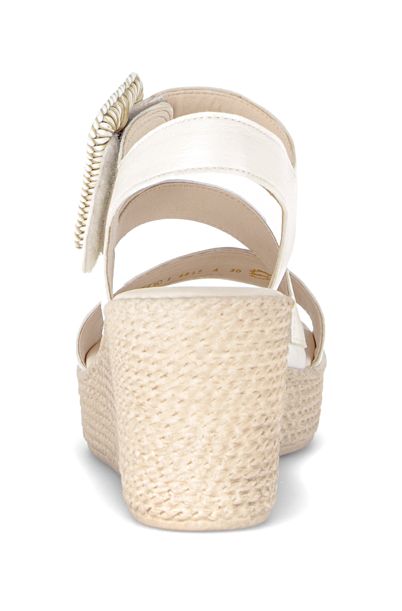 Gabor Keilsandalette  , Sommerschuh, Riemchensandale mit auffälliger Zierschnalle