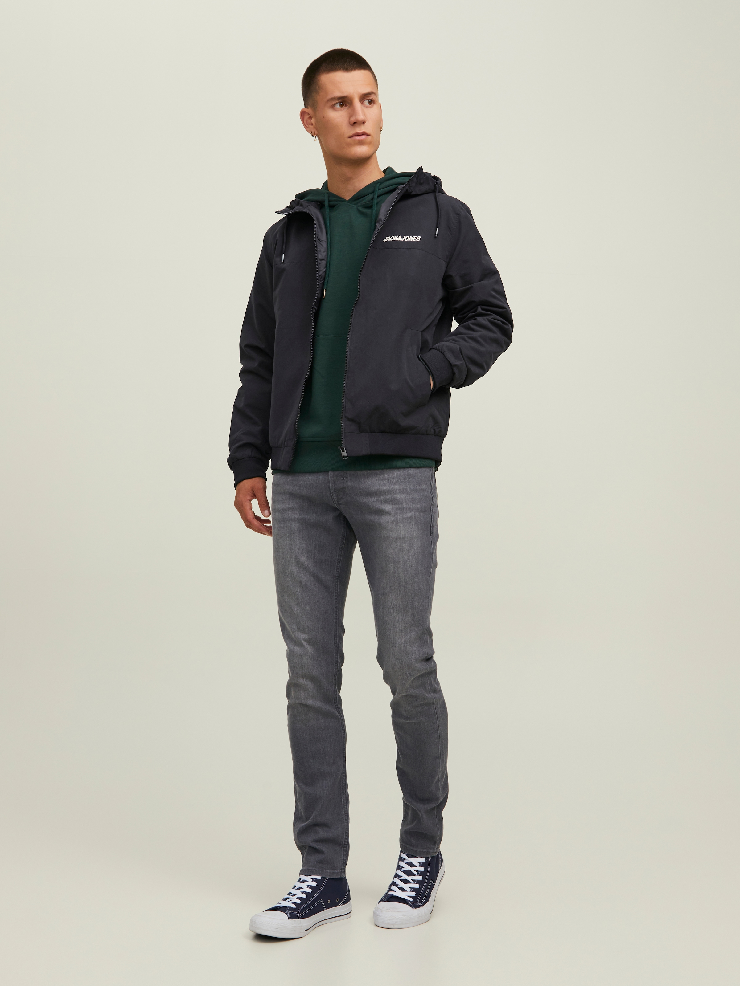 Jack & Jones Blouson »JJERUSH mit Kapuze« mit Kapuze mit praktischer Kapuze