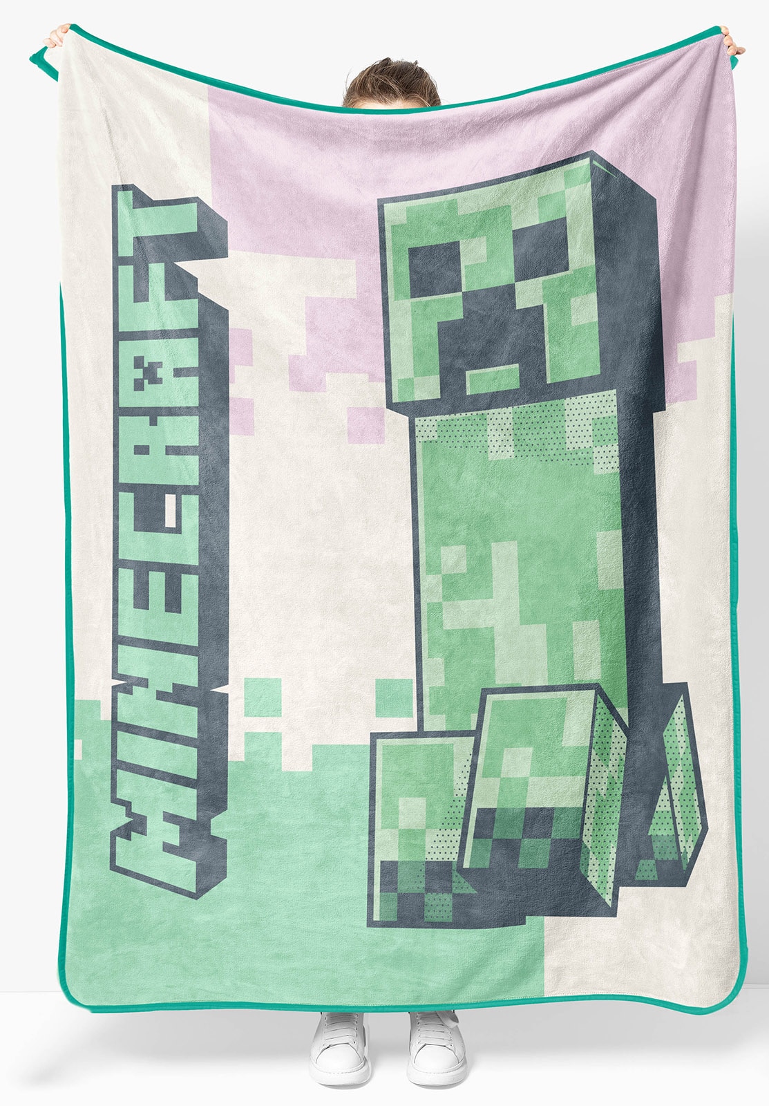 Minecraft Kinderdecke »Minecraft Creeper 130 x 150 cm« flauschig