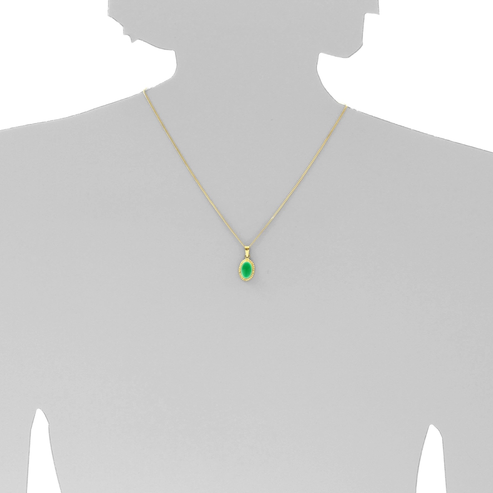 OSTSEE-SCHMUCK Kette und Anhänger Set »- Julie - Gold 333/000 - Grünachat«