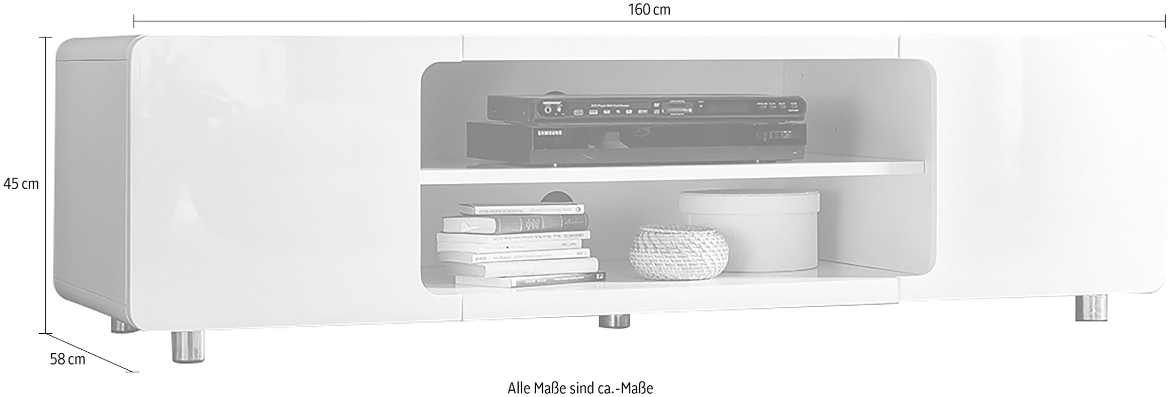 SalesFever Lowboard »Flexibler Raumteiler«, Flexibel platzierbar für individuelles Wohnambiente