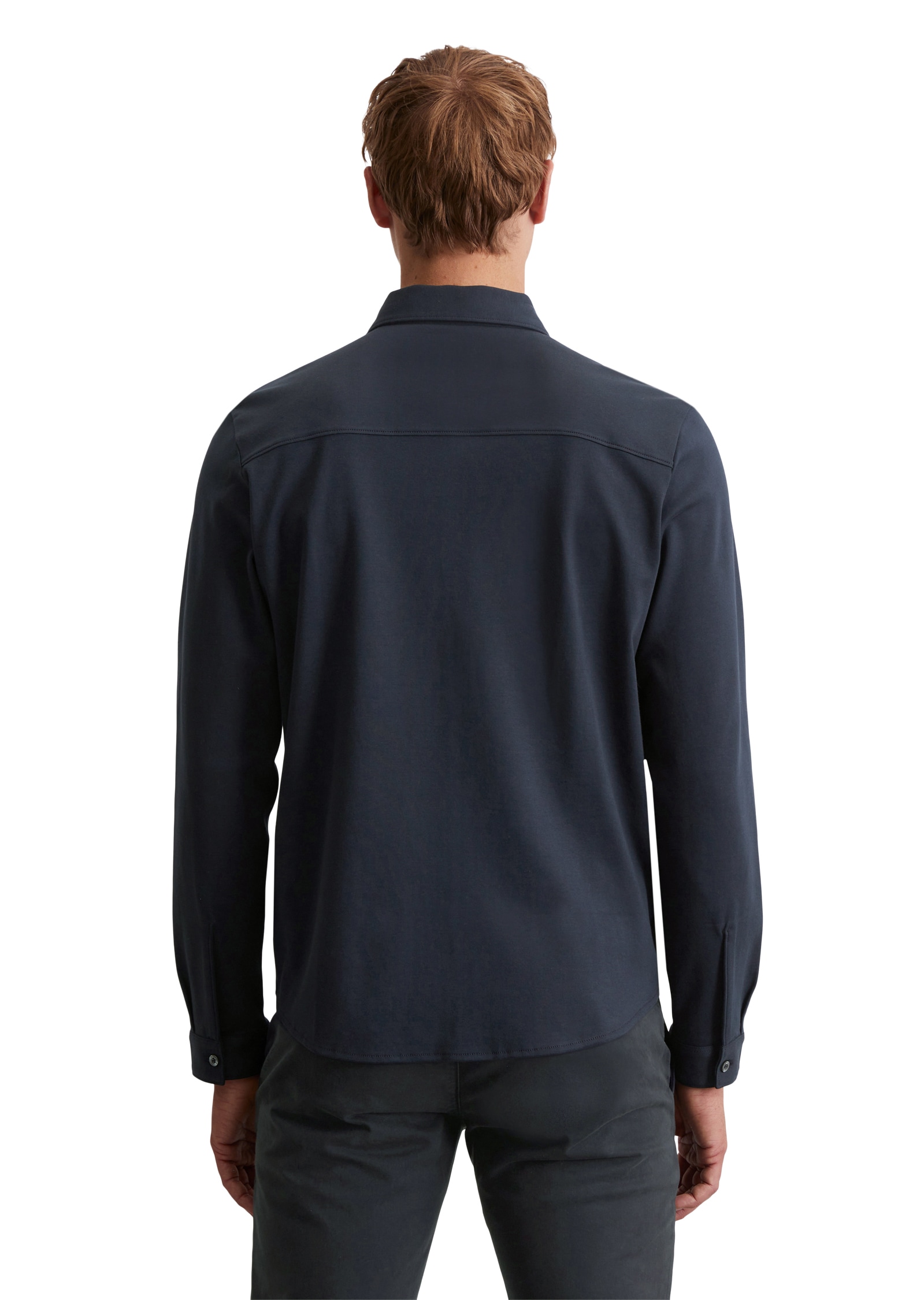 Marc O'Polo Langarmhemd aus Jersey, regular fit, leicht, fließend, atmungsaktiv