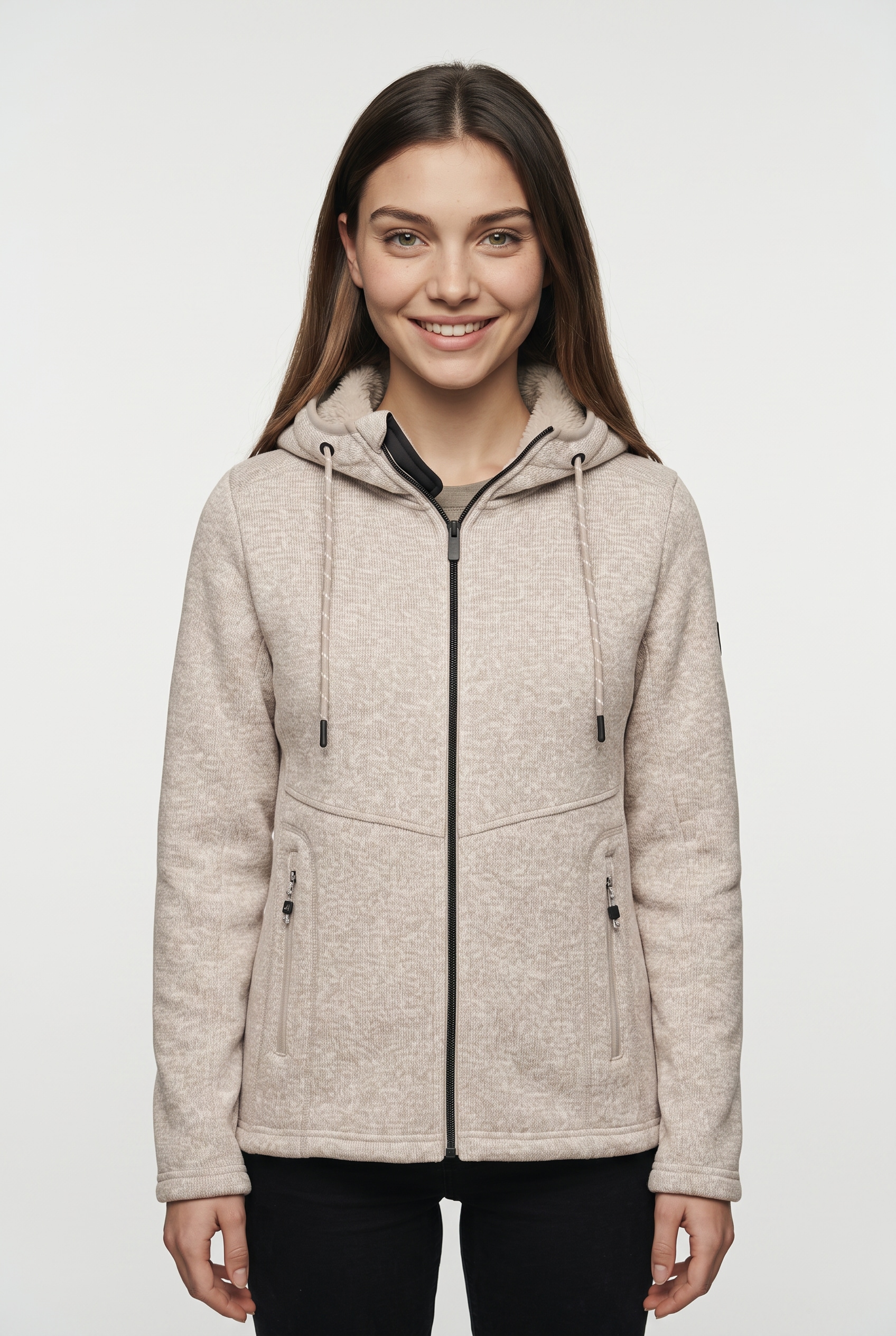 Killtec Strickfleecejacke »KOW 41 WMN KNTFLC JCKT« mit Kapuze mit Teddyfell