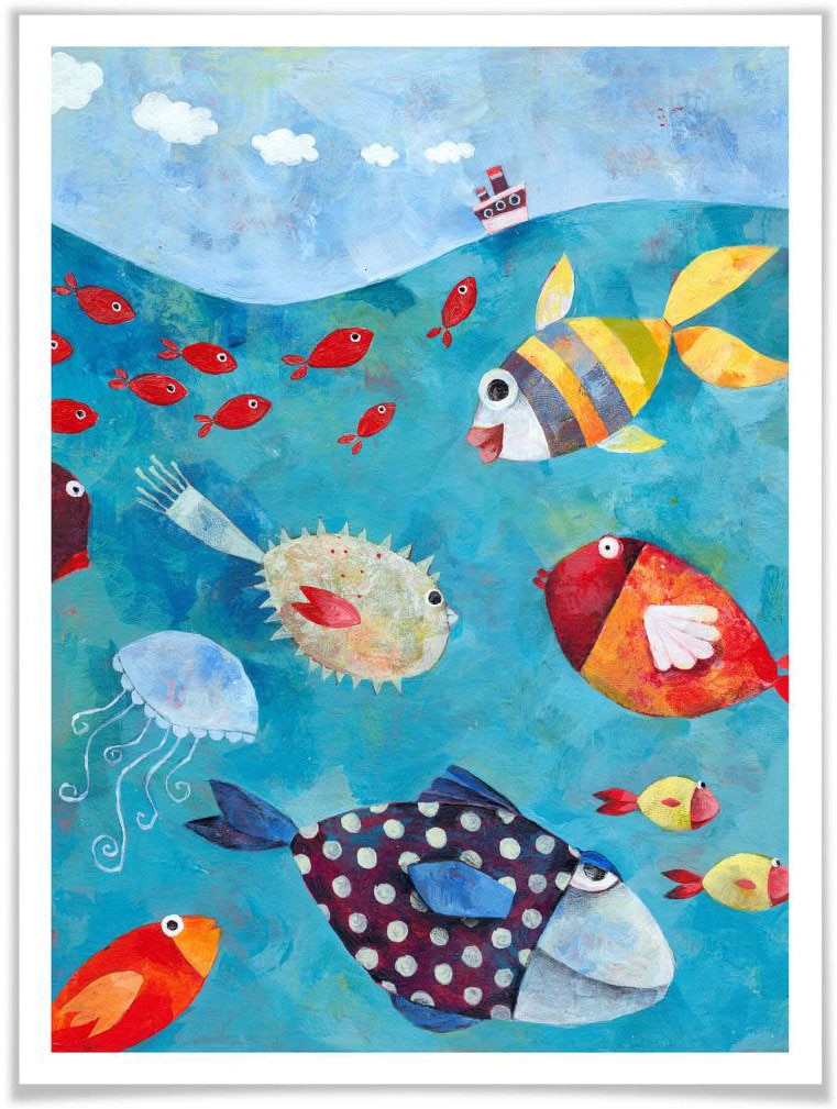 Wall-Art Poster »Märchen Wandbilder Fische Meeresfrüchte, (1 Online & Wandbild, Fisch St.), im Meer«, Shop OTTO im Wandposter Bild, Poster