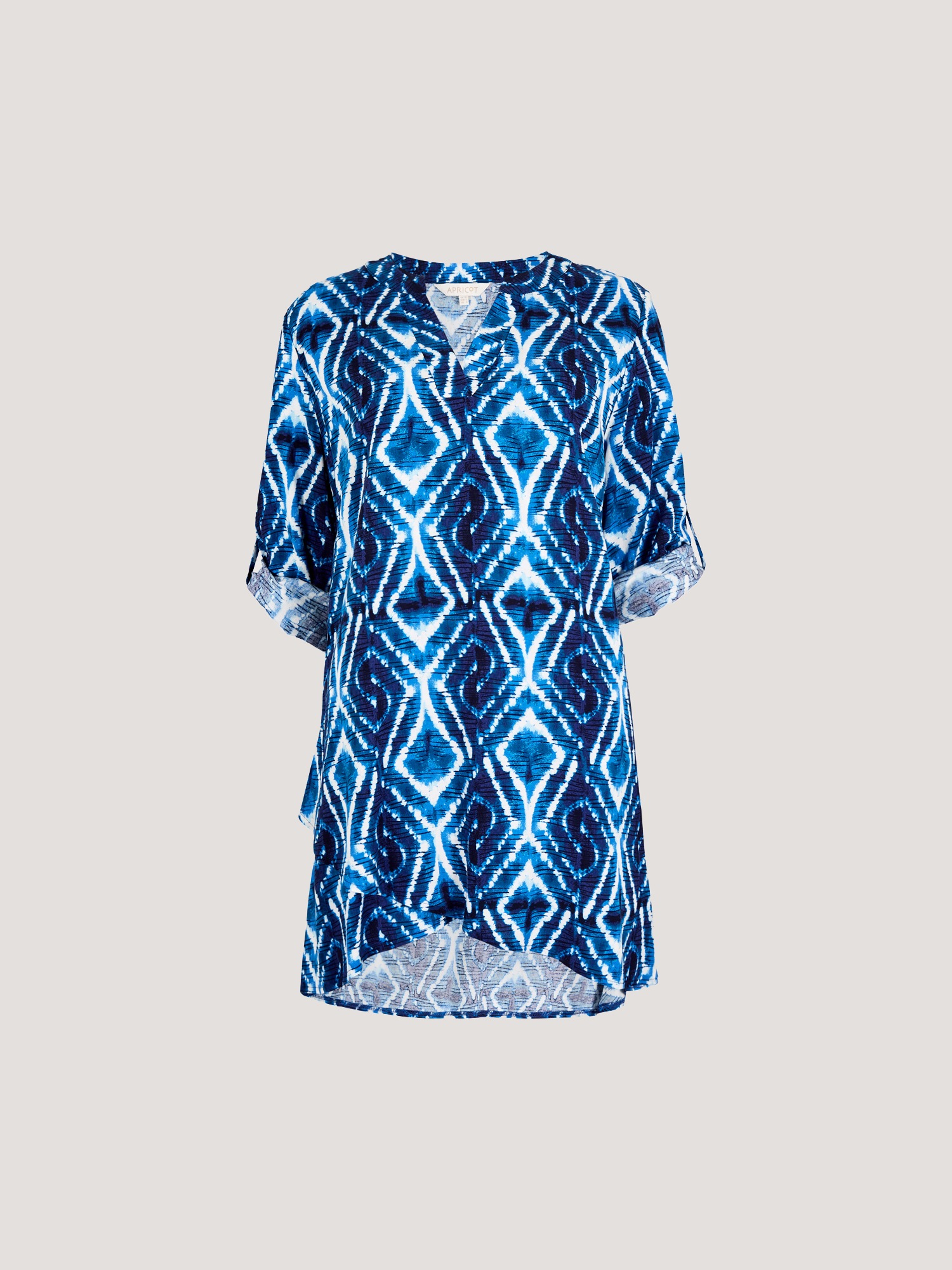 Apricot Longbluse »Bluse« mit Granddad-Ausschnitt
