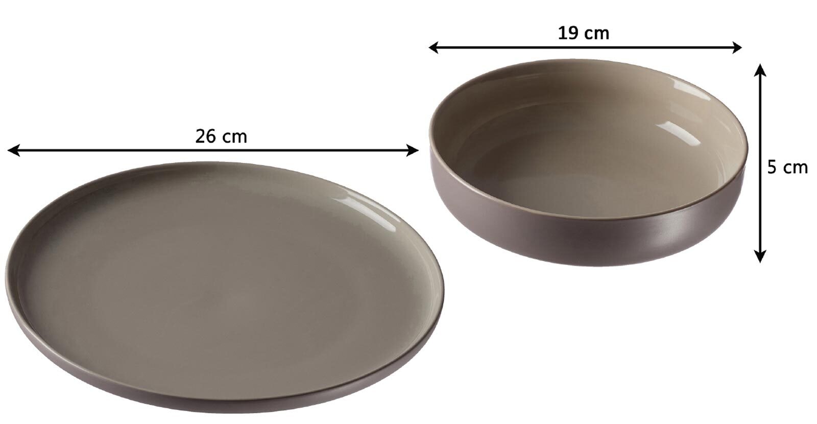 Ritzenhoff & Breker Geschirr-Set »Tafelservice Jasper 16er Set mint-taupe« Spülmaschinengeeignet
