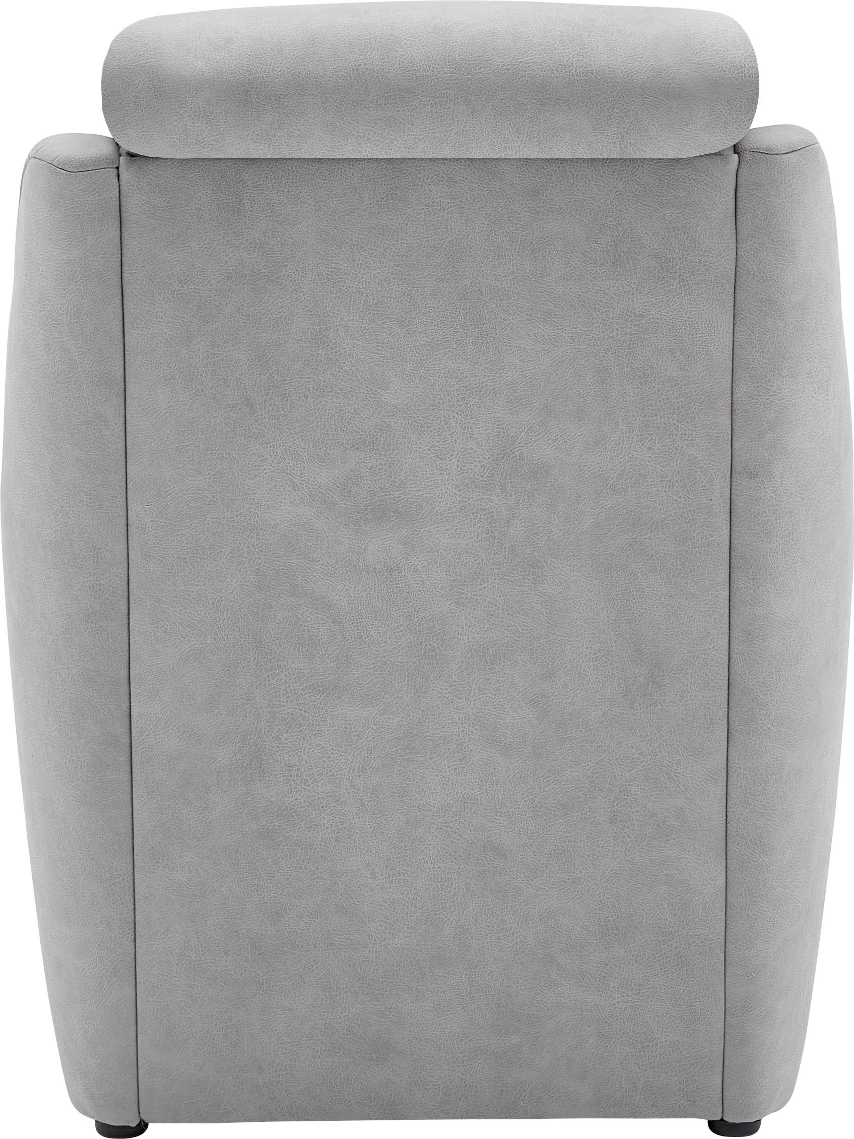 VILLA BECK Polstergarnitur »Lugano«, (Set, 3 tlg.), Kopfteilverstellung, in Sitzhöhe 46 cm, 3-Sitzer und 2x Sessel