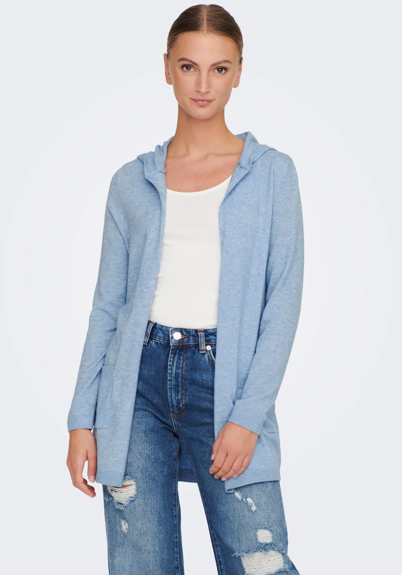 ONLY Kapuzenstrickjacke »ONLLESLY LS HOODIE CARDIGAN EX KNT«, mit Kapuze kaufen