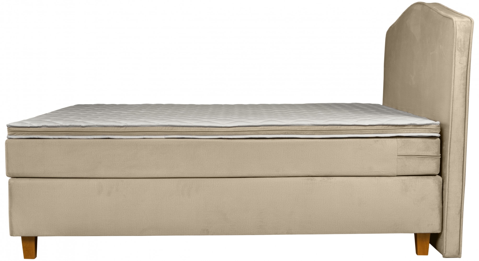 INOSIGN Boxspringbett »Jalma« Füße aus massiver Birke ; Inkl. Topper