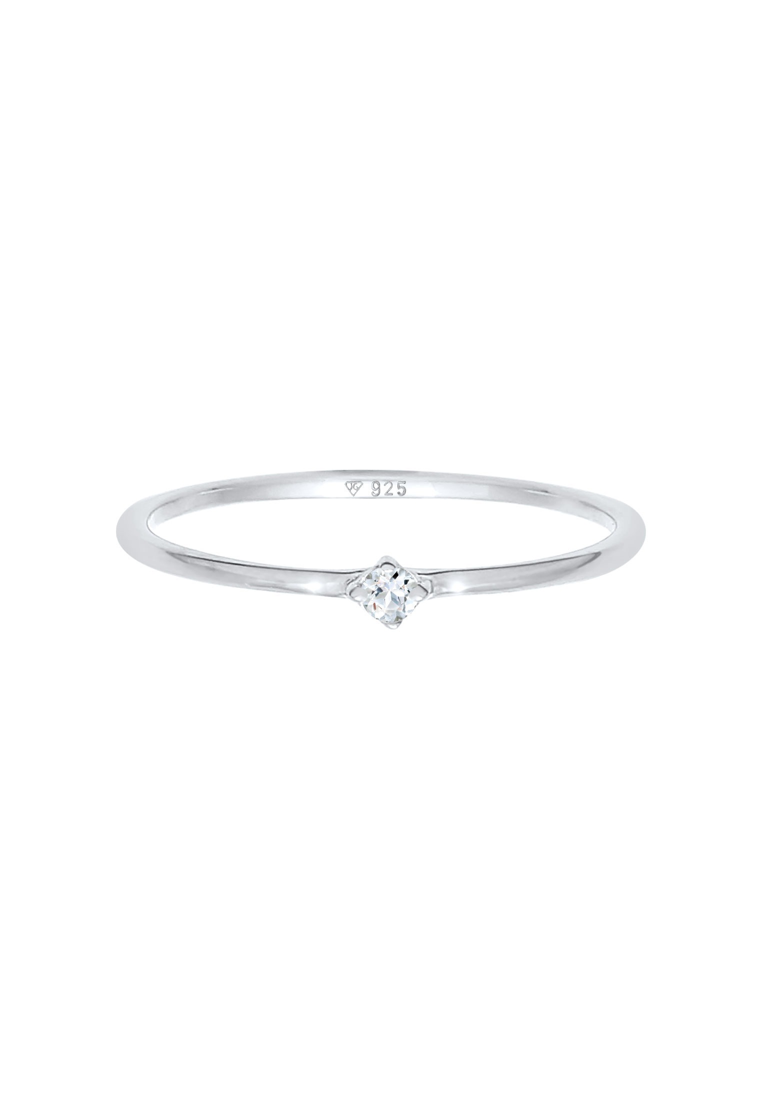 Elli Premium Verlobungsring »Ring Stapelring Topas Solitär Verlobung 925 Silber«