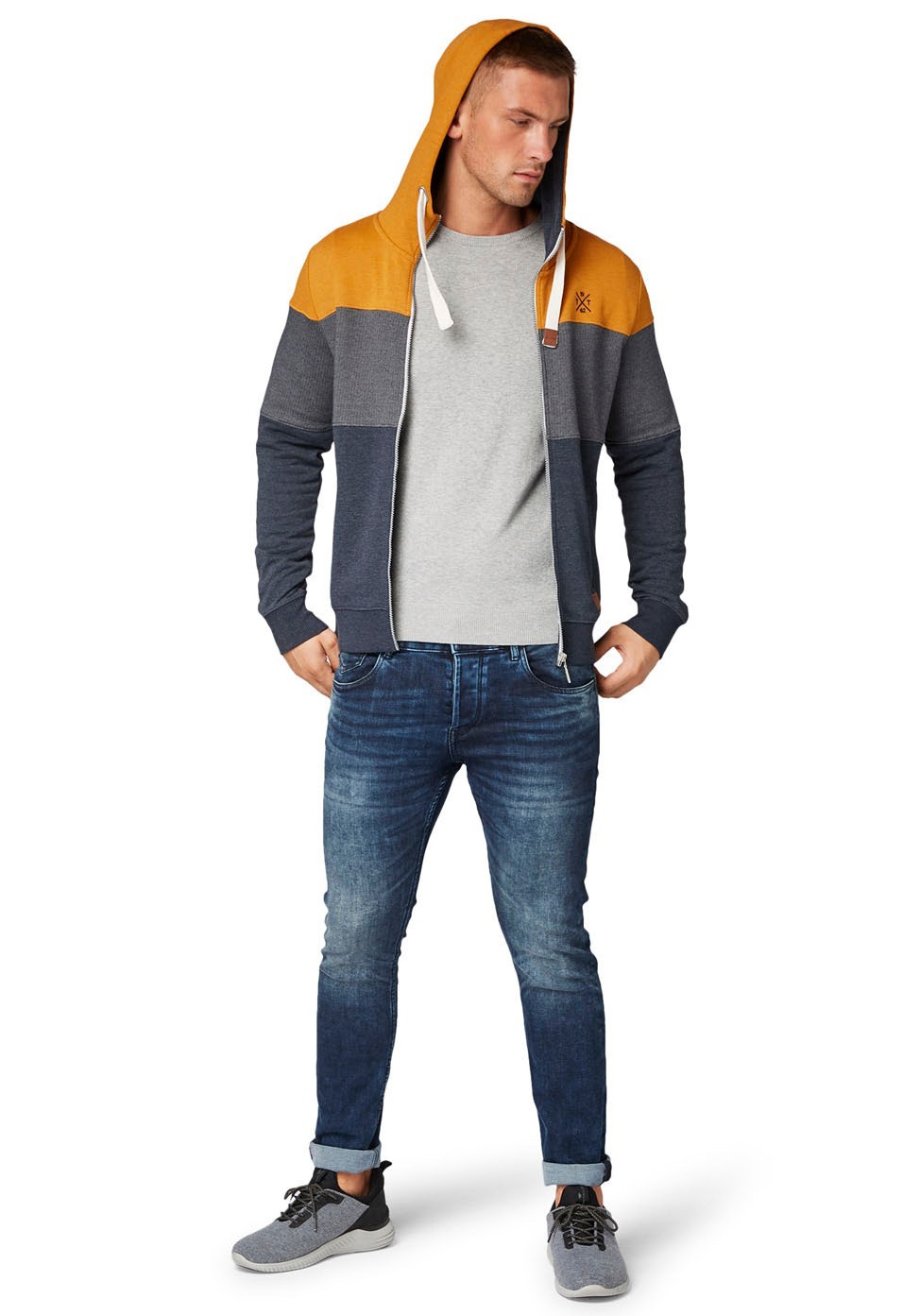 TOM TAILOR Rundhalspullover, meliert