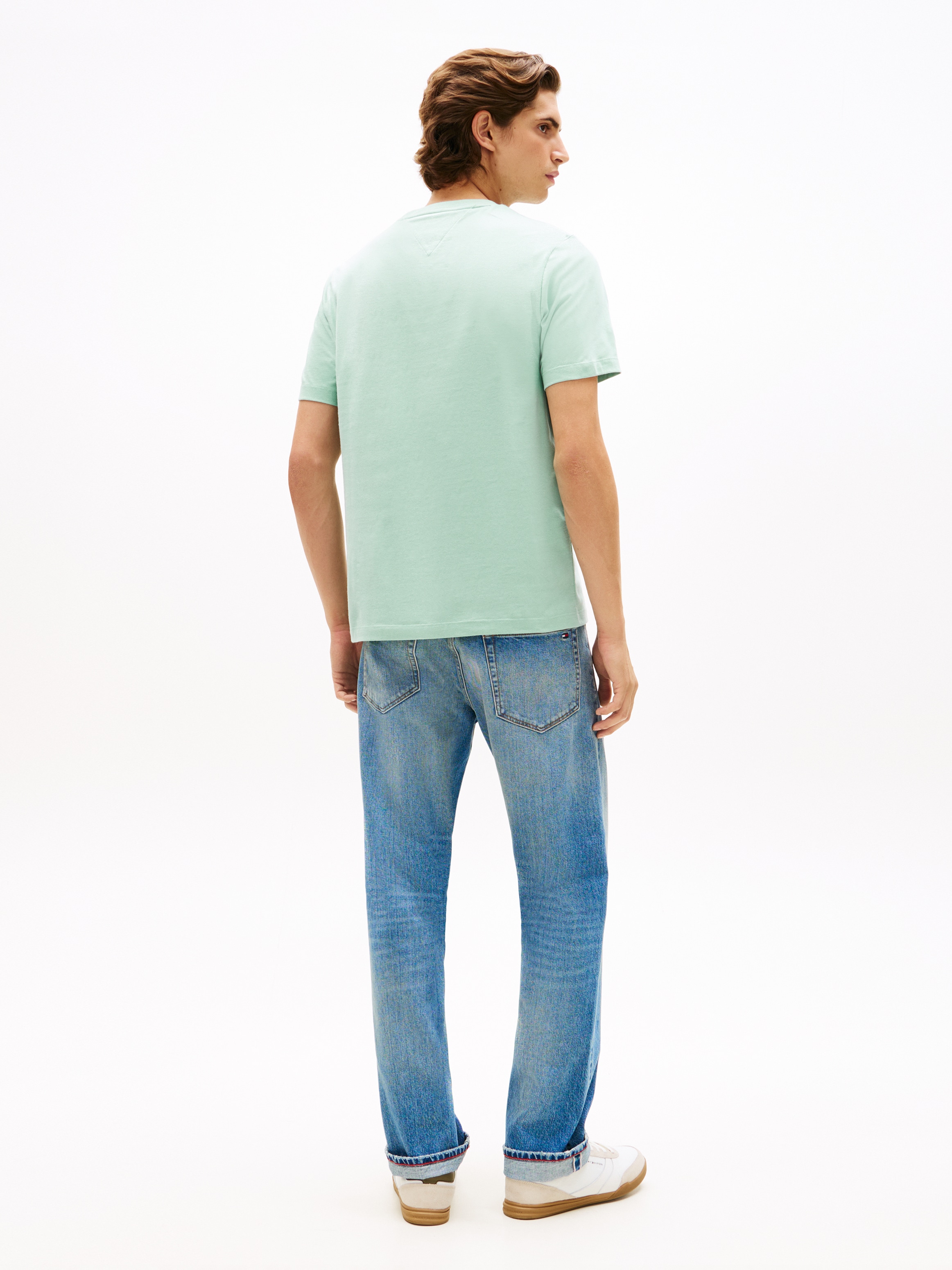 Tommy Hilfiger T-Shirt »ESSENTIAL REGULAR FIT SOLID  mit Stickerei« unifarben, casual, Baumwolle, Rundhals