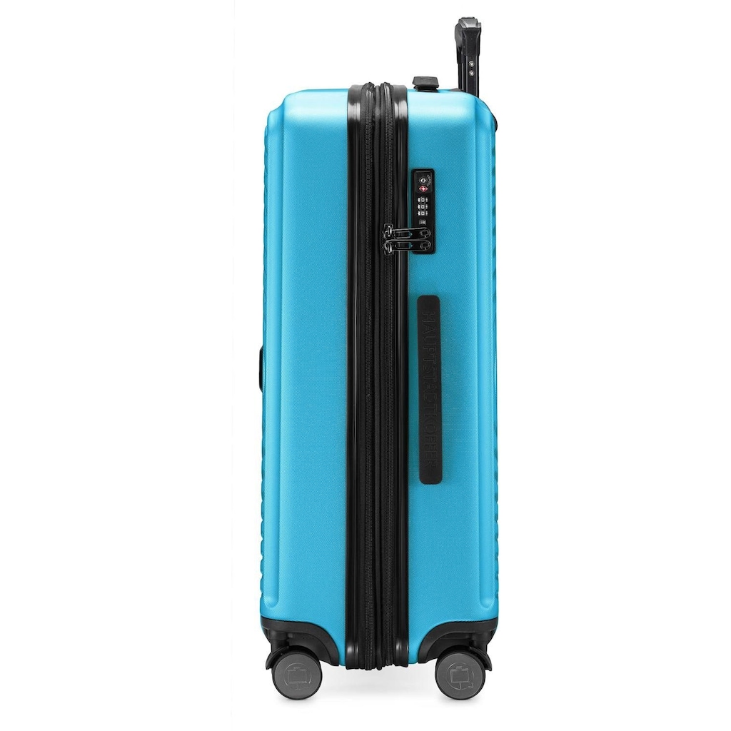 Hauptstadtkoffer Hartschalen-Trolley »Mitte, 68 cm, cyanblau«, 4 Rollen